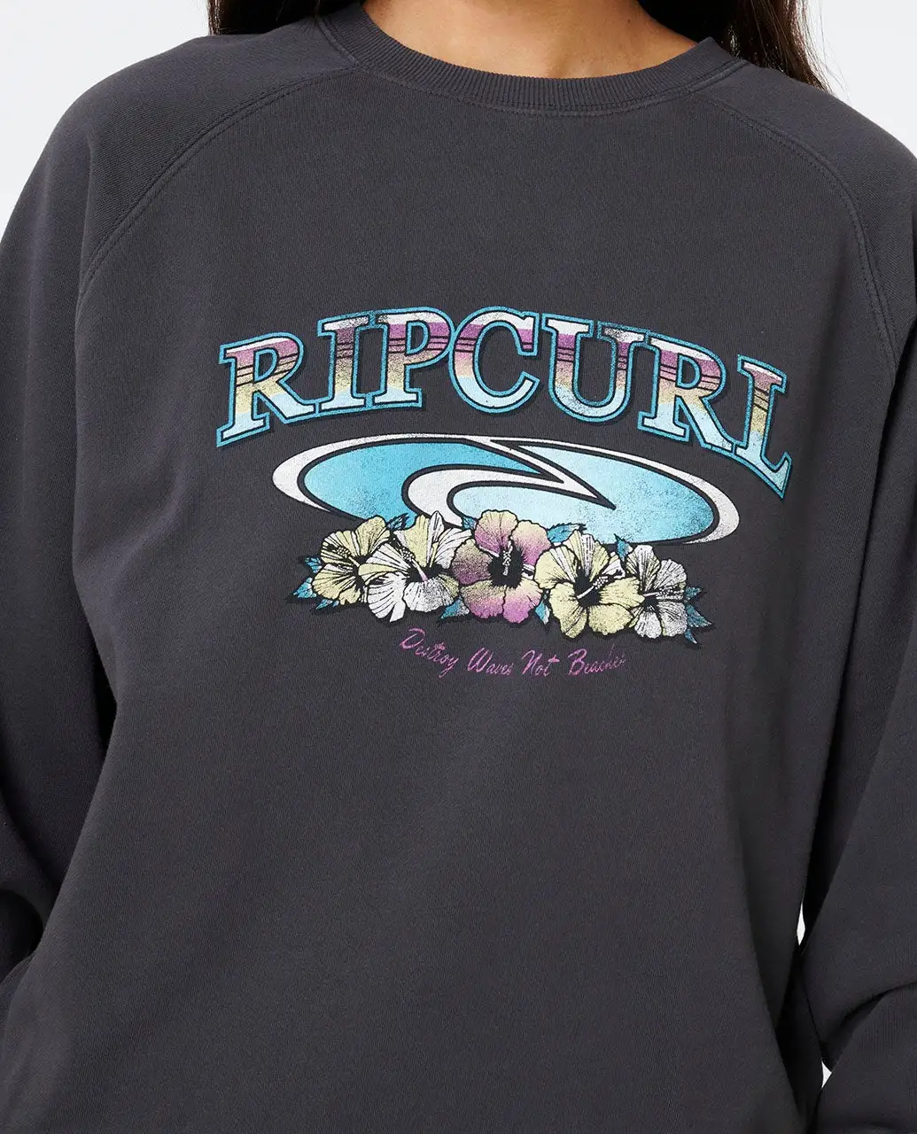 Rip Curl Womens Sweatshirt Catalina Island Raglan Crew - Image 8