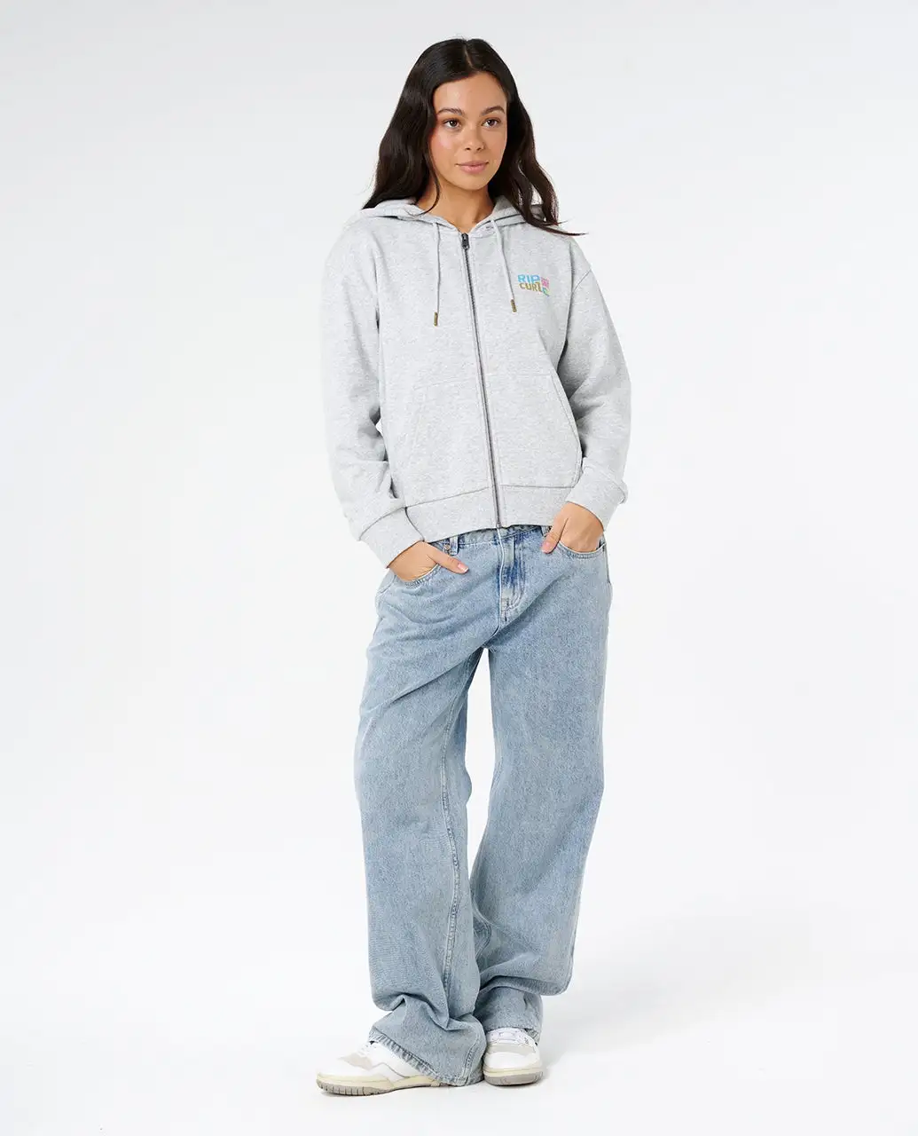 Rip Curl Womens Sweatshirt Catalina Island Relaxed Zip Through - Image 4