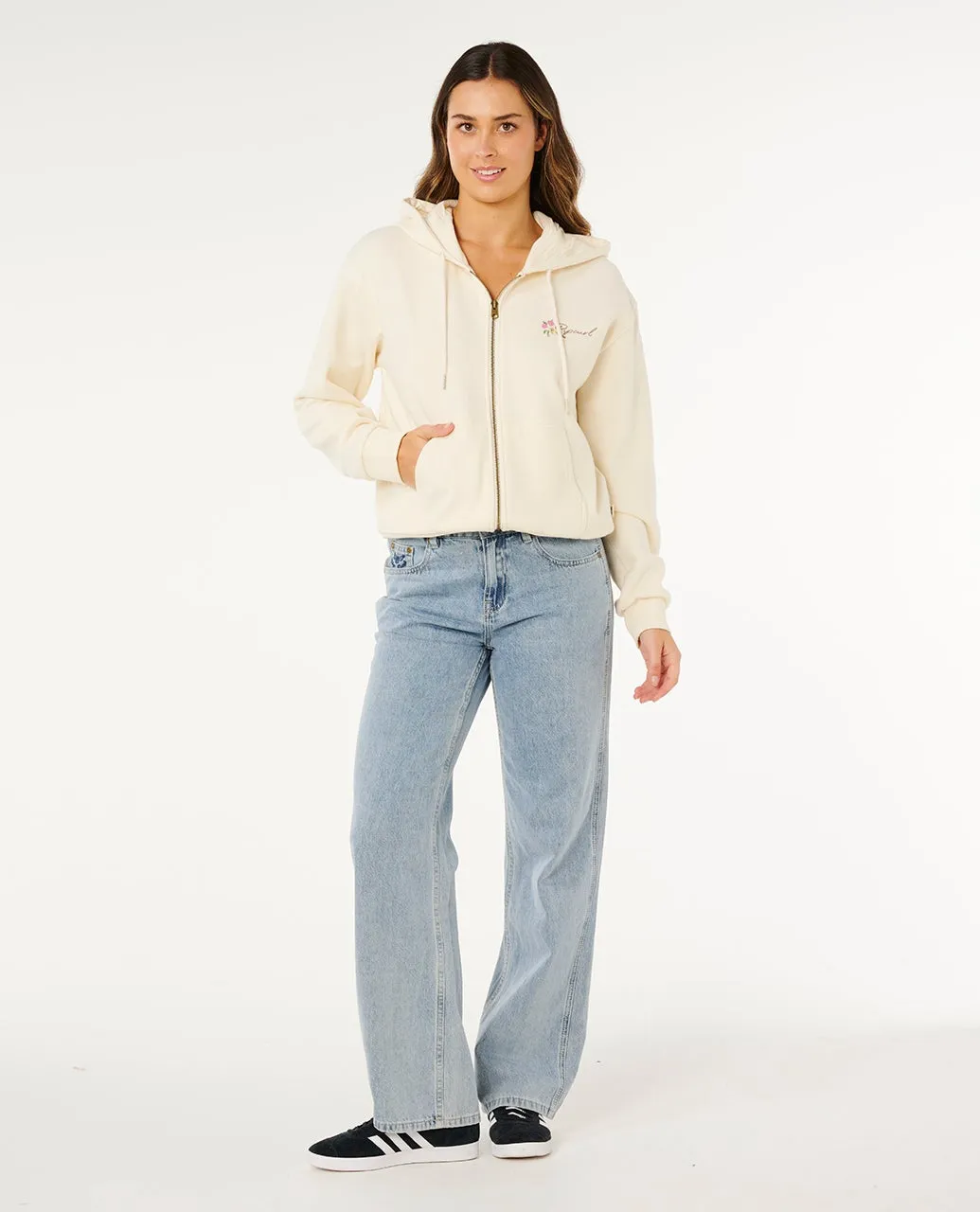 Rip Curl Womens Sweatshirt Poolside Zip Through Relaxed Hood - Image 10