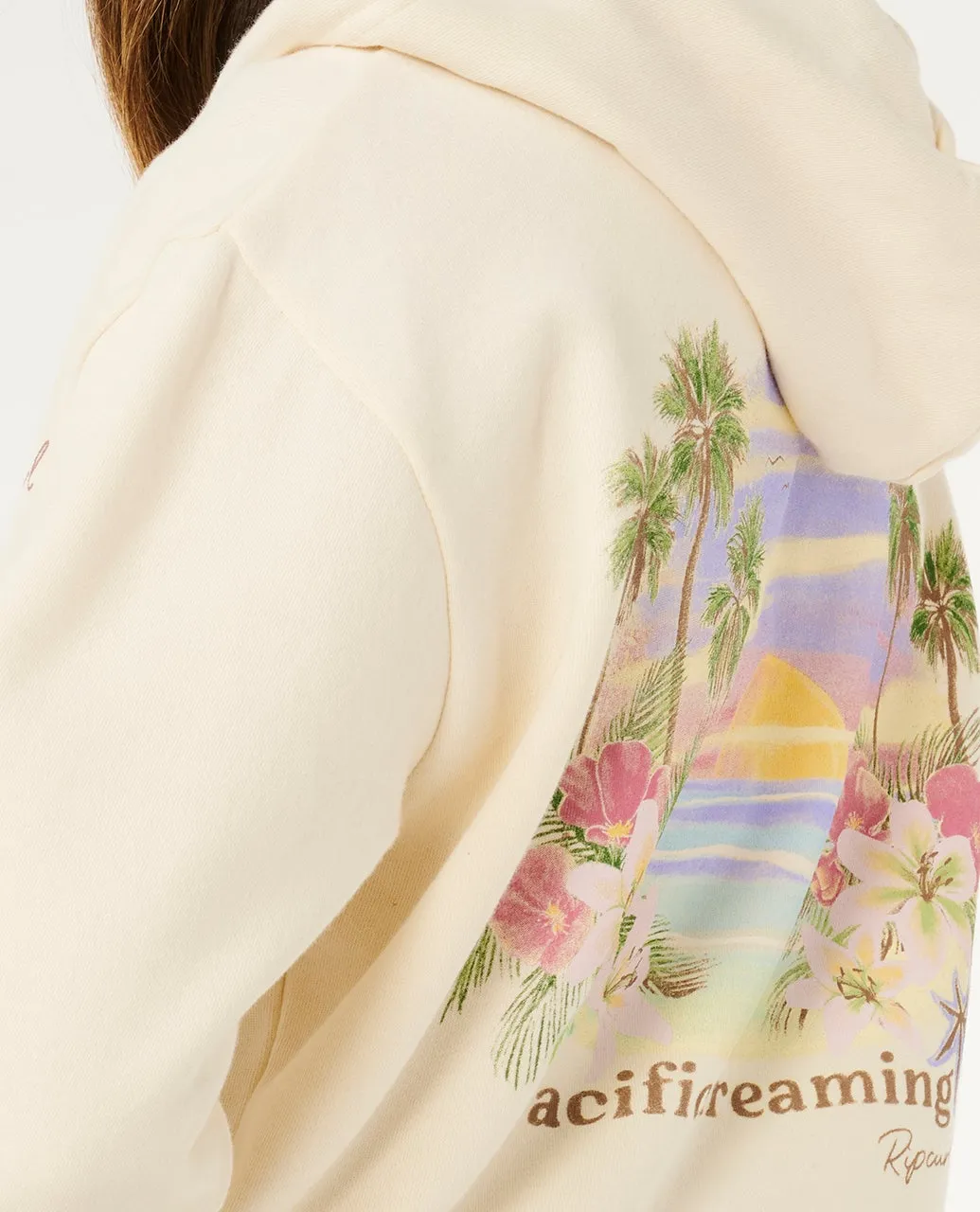 Rip Curl Womens Sweatshirt Poolside Zip Through Relaxed Hood - Image 11