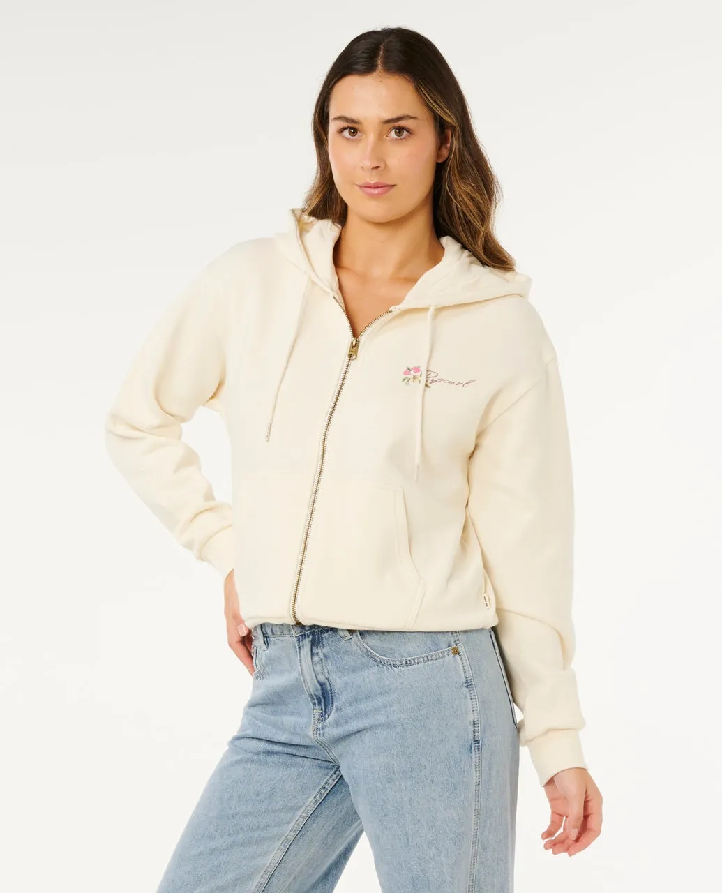 Rip Curl Womens Sweatshirt Poolside Zip Through Relaxed Hood - Image 12