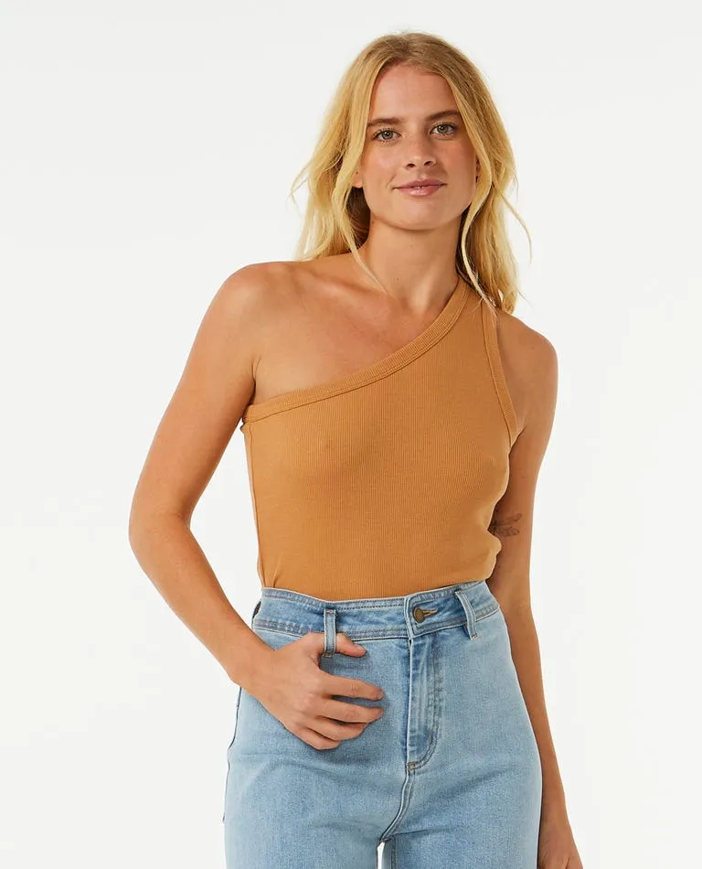 Rip Curl Womens Tank Top Asymmetrical Ribbed - Image 5