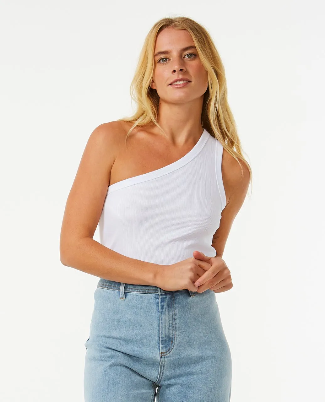 Rip Curl Womens Tank Top Asymmetrical Ribbed - Image 6