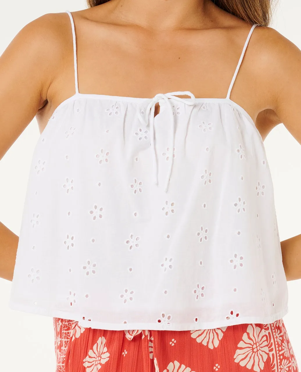 Rip Curl Womens Tank Top Oasis Broderie Top - Image 4