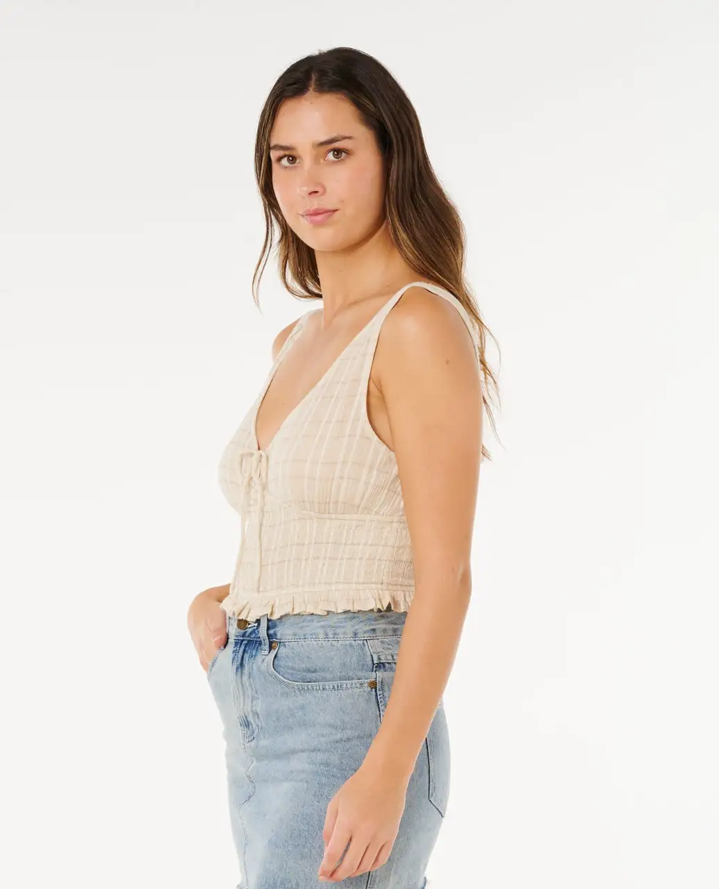 Rip Curl Womens Tank Top Paradise Check Top - Image 2