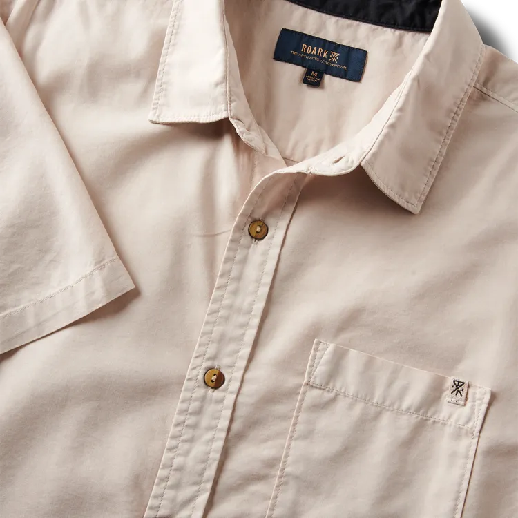 Roark Revival Mens Woven Made To Fade Short Sleeve Button Up Shirt - Image 2