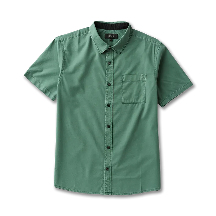 Roark Revival Mens Woven Made To Fade Short Sleeve Button Up Shirt - Image 8