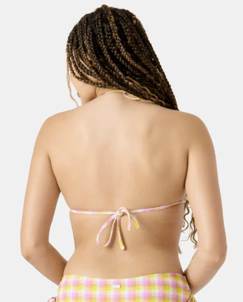 Roxy Womens Bikini Top Check Me Out Mini Tiki Tri With Ruffle Edge - Image 2