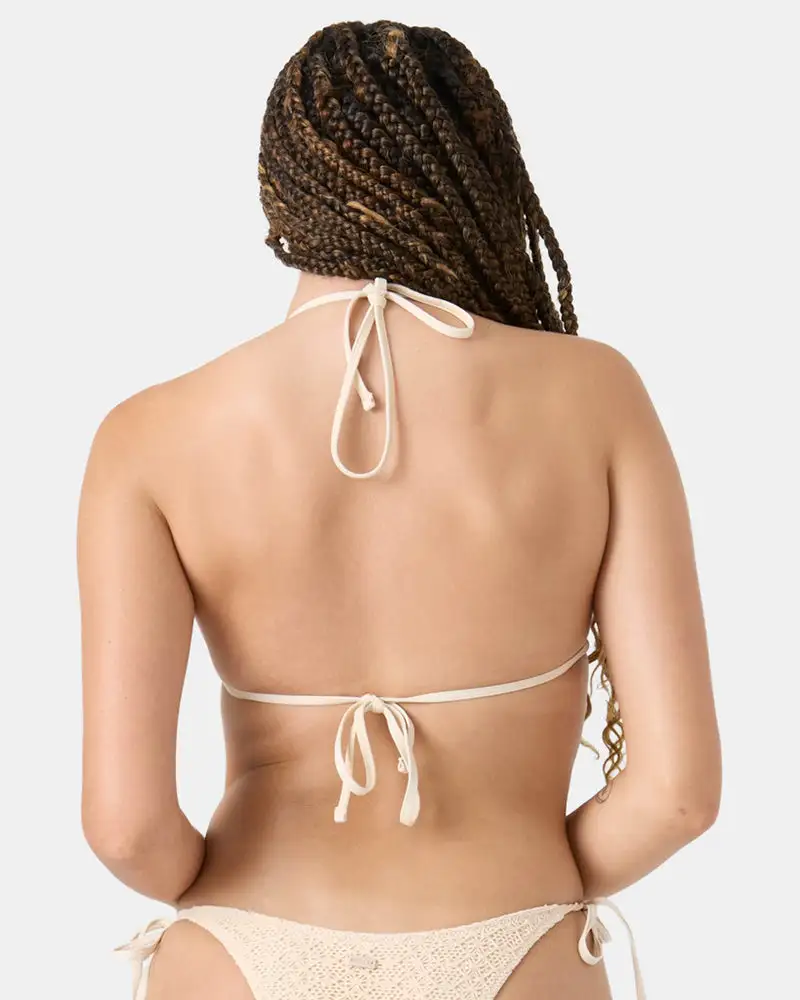 Roxy Womens Bikini Top Crochet Mini Tiki Triangle - Image 4