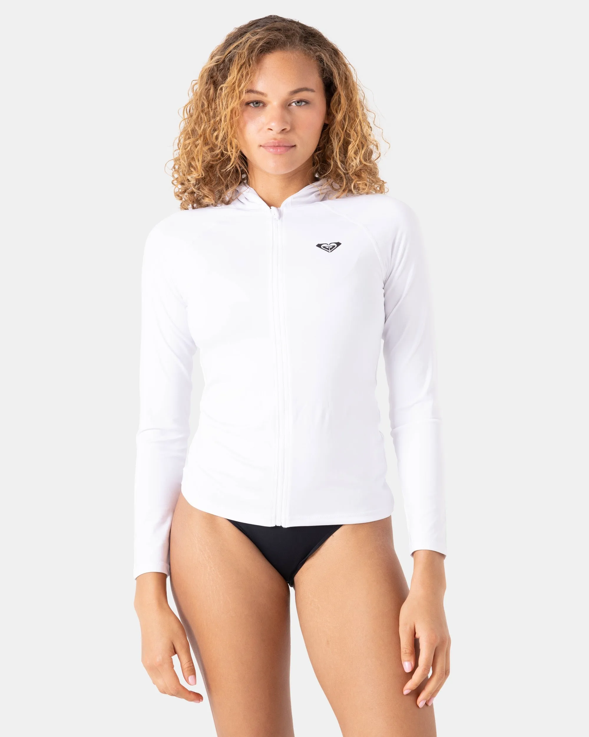 Roxy Womens Rashguard New Essentials Long Sleeve Hoodie Zipped - Image 9