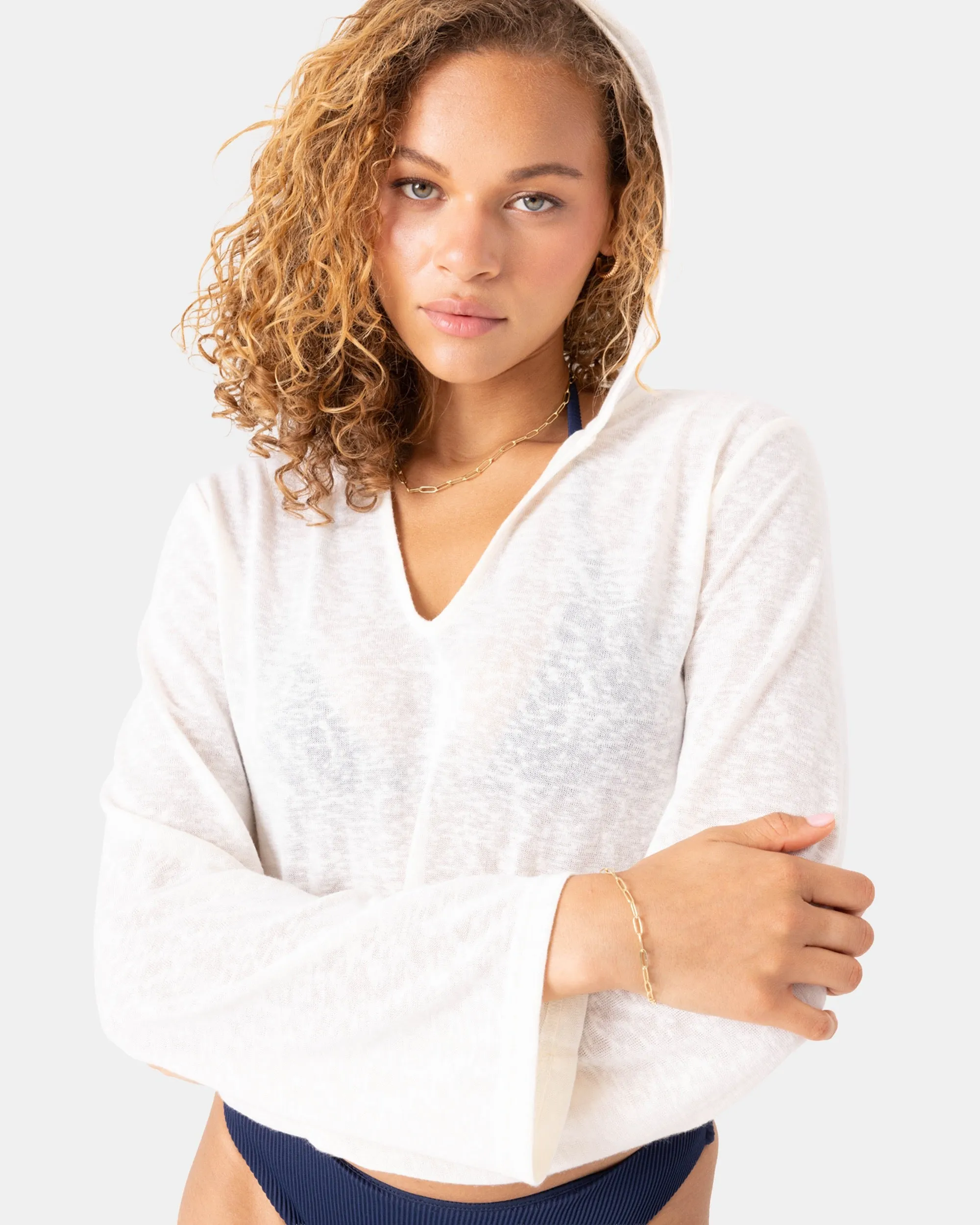Roxy Womens Shirt After Surf Cover Up Hoodie - Image 2