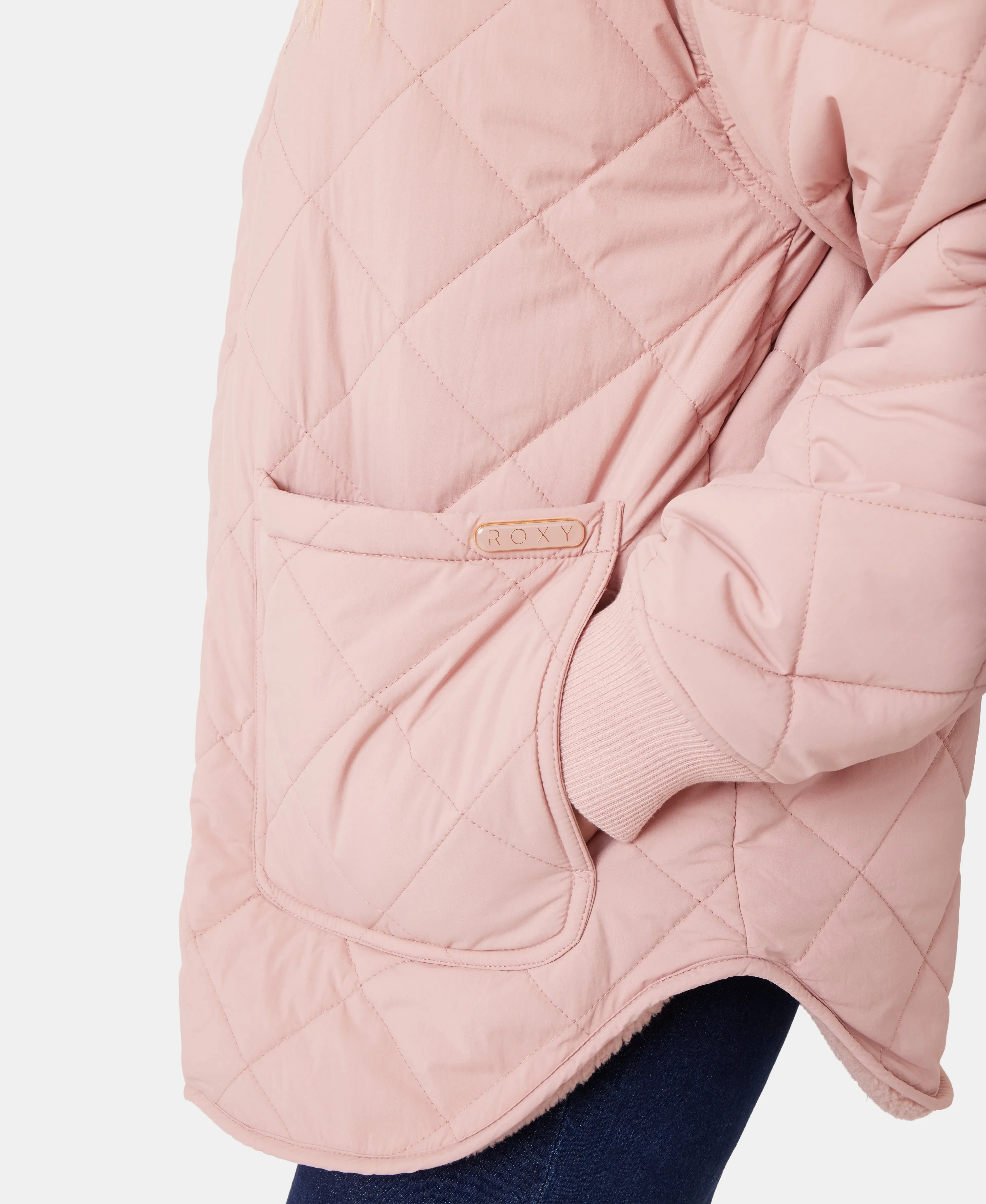 Roxy Womens Snow Layers Aurora Quilted Bomber - Image 7