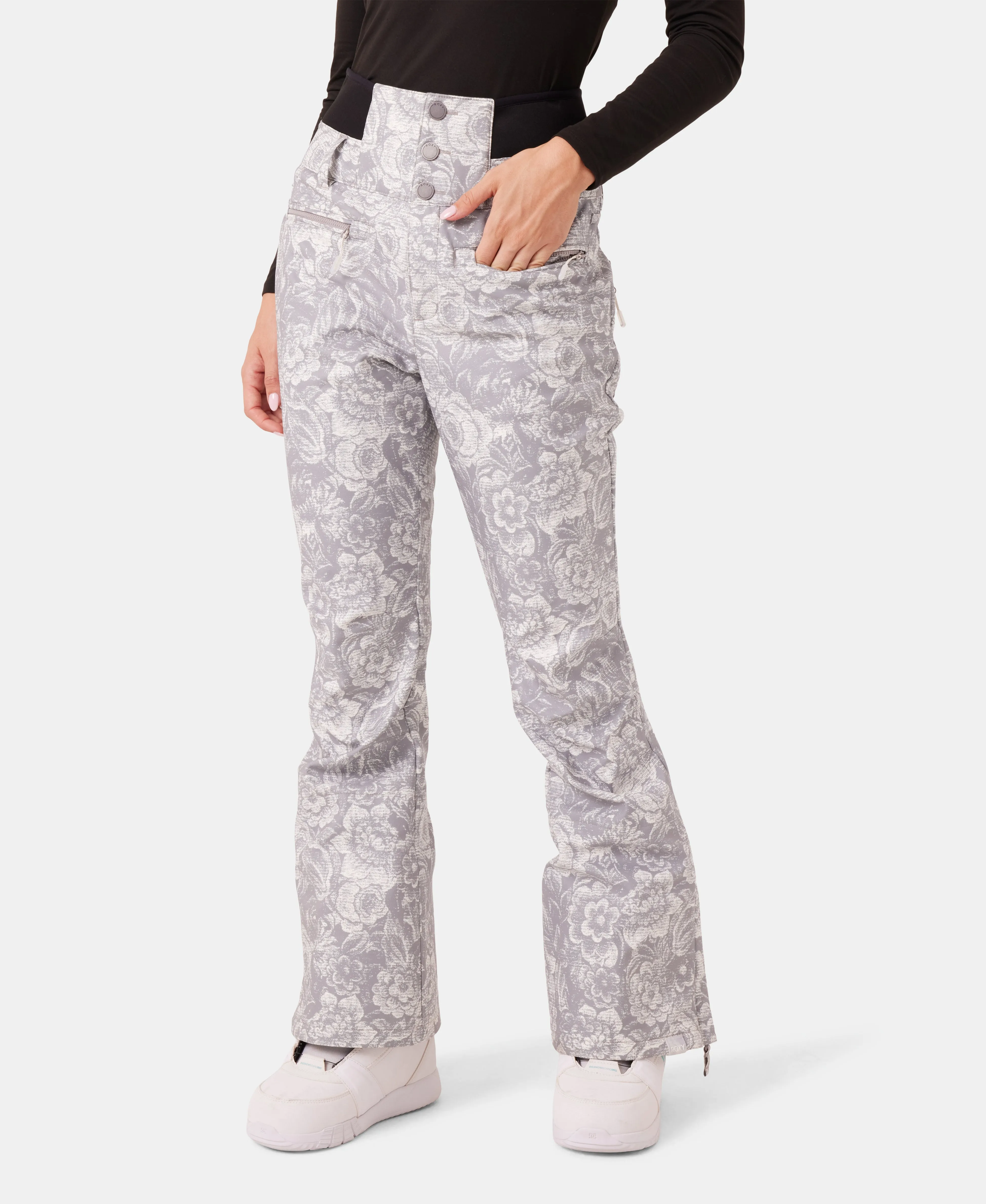 Roxy Womens Snow Pants Rising High Print - Image 3