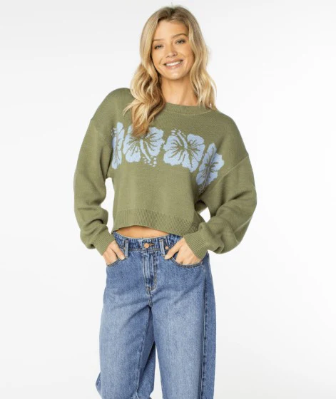 Roxy Womens Sweatshirt Hibiscus Harmony - Image 4