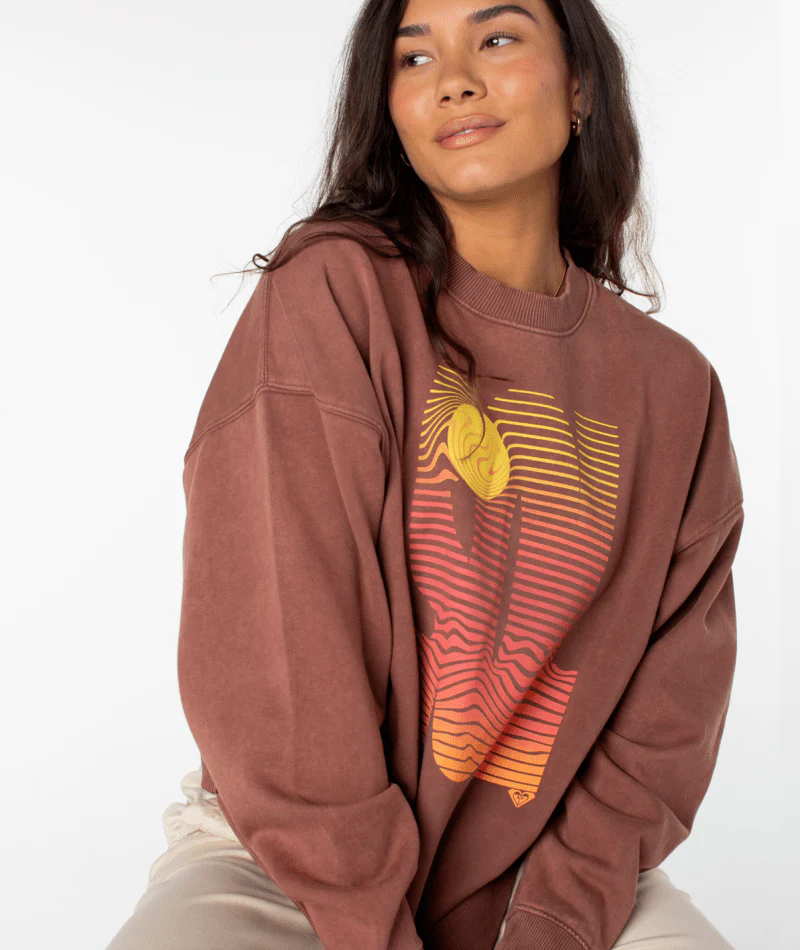 Roxy Womens Sweatshirt Lineup Oversized Crew - Image 4
