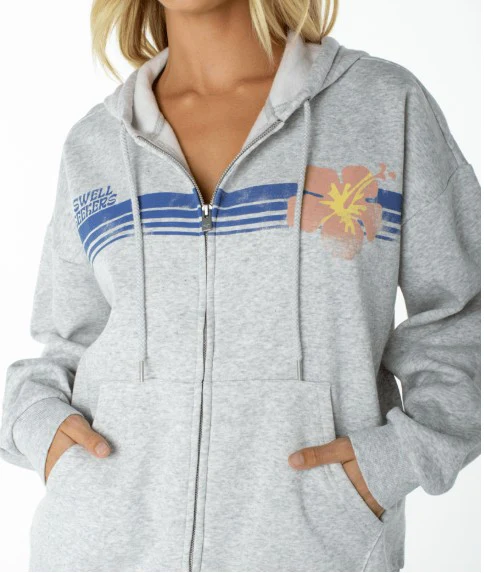 Roxy Womens Sweatshirt Sundown Zip Hoodie - Image 5