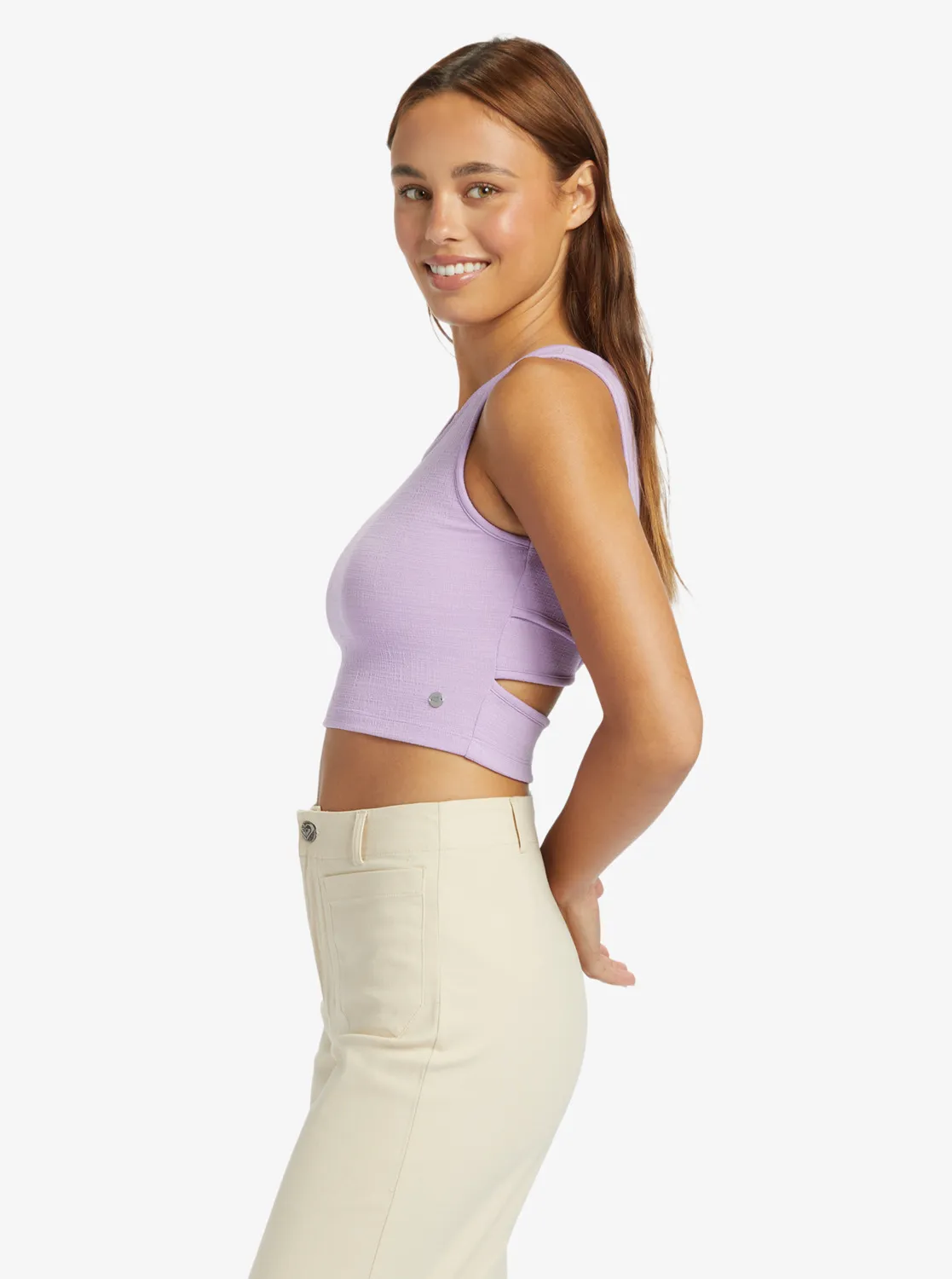 Roxy Womens Tank Top Good Keepsake Cropped - Image 10