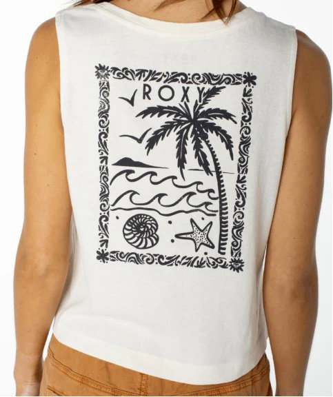 Roxy Womens Tank Top Palm Poster Wildflower - Image 4