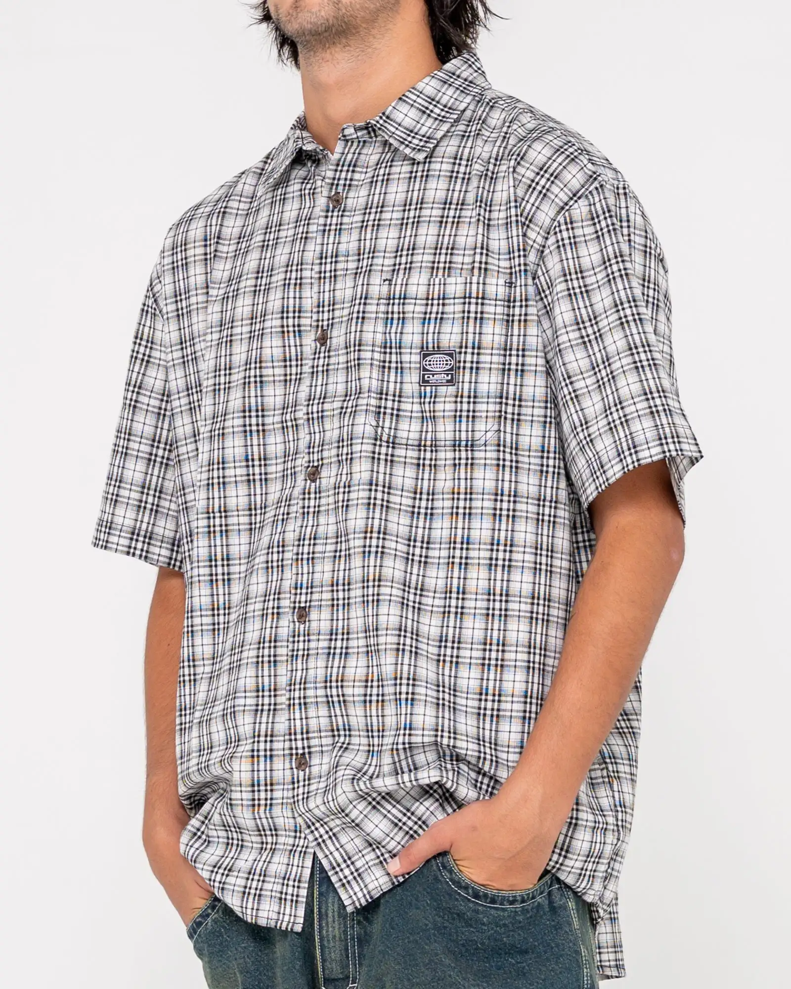 Rusty Mens Woven Worldwide Curved Hem - Image 10