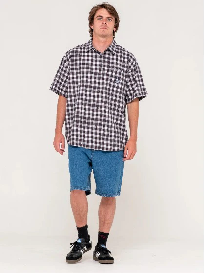 Rusty Mens Woven Worldwide Curved Hem - Image 4