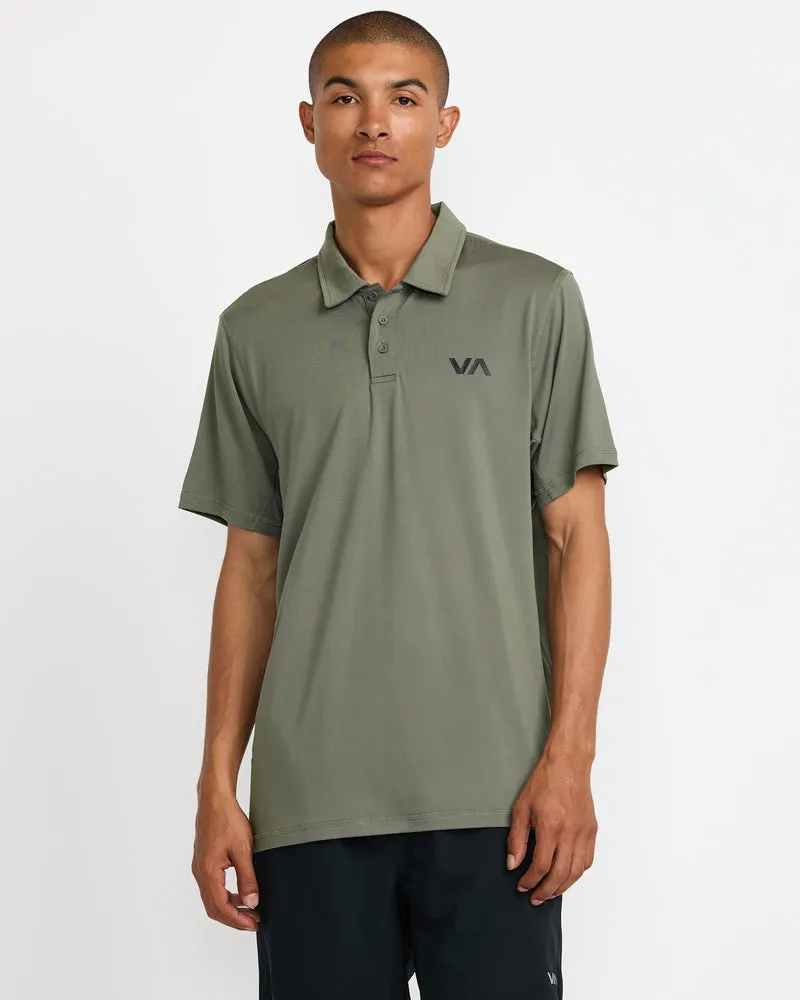 RVCA Mens Knit Sport Vent Polo