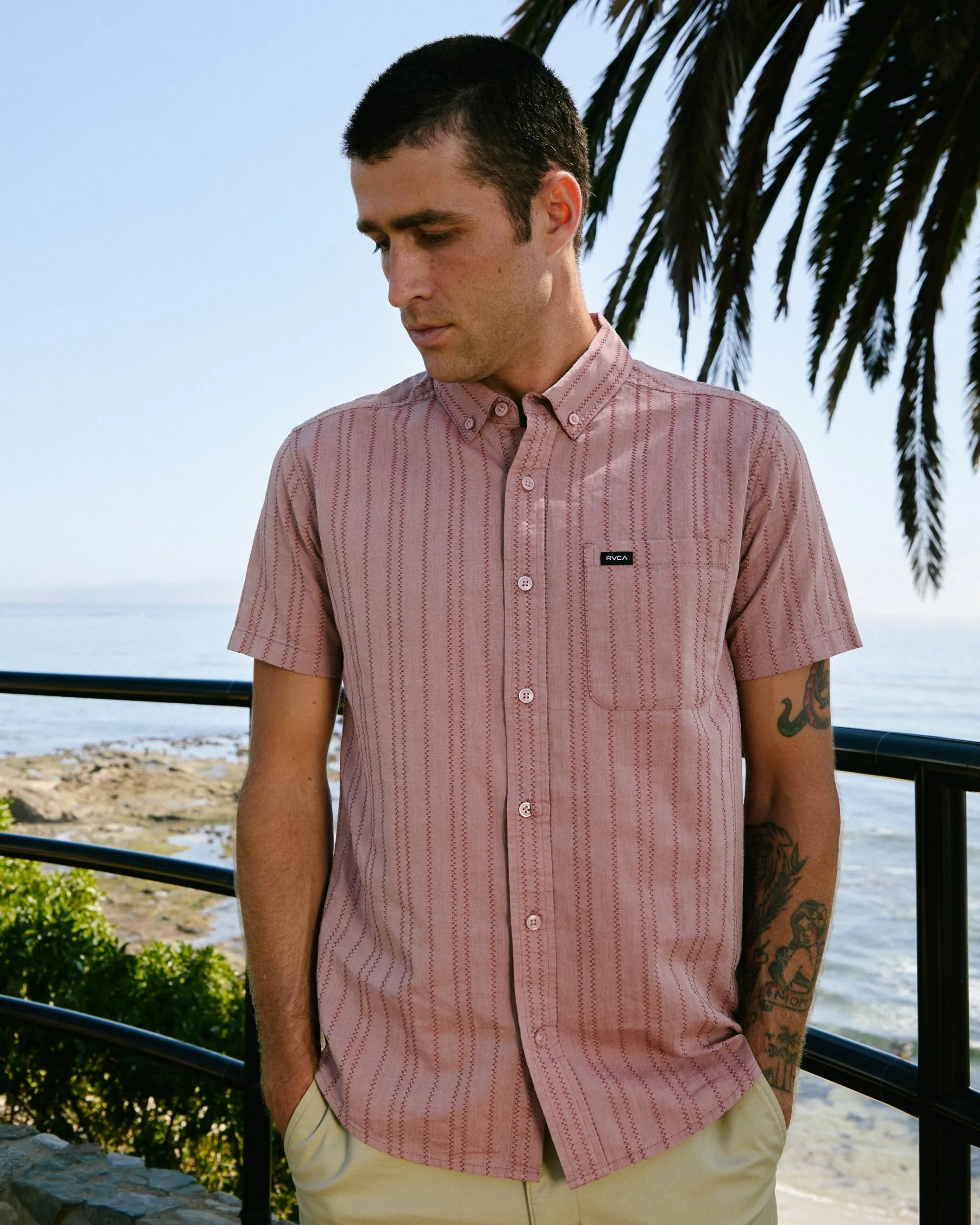 RVCA Mens Woven That'll Do Stripe - Image 13