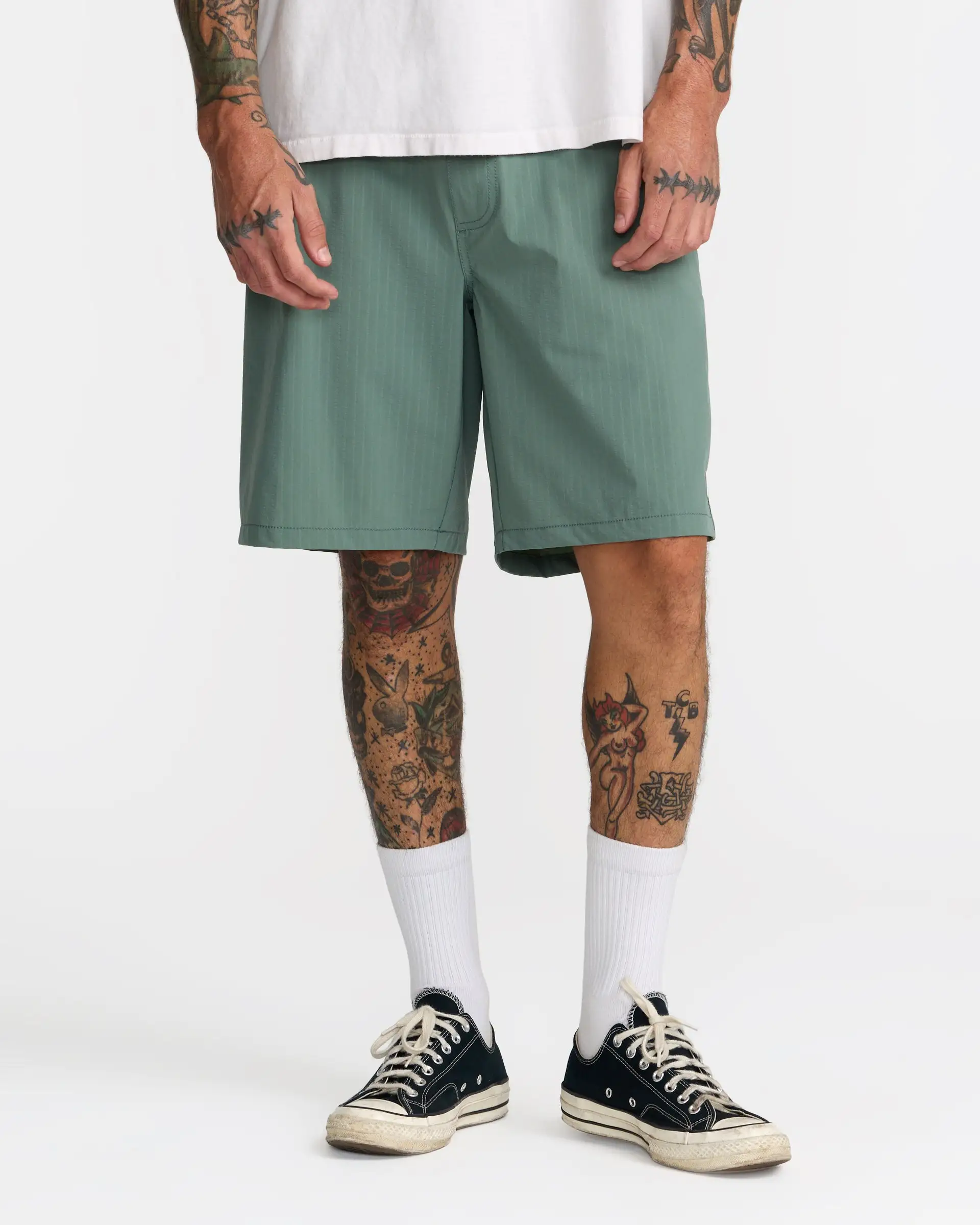 RVCA Mens Shorts VAcancy Ghost Stripe 19" - Image 9