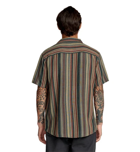 RVCA Mens Woven Exotica Stripe - Image 8