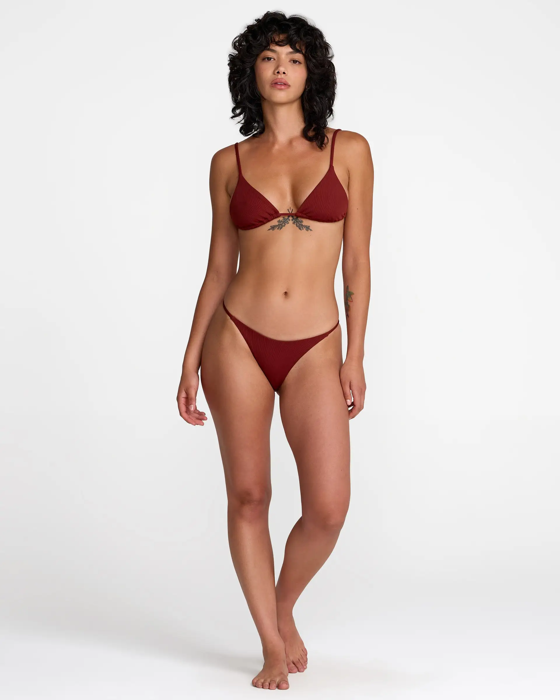 RVCA Womens Bikini Bottoms Micro Rib Medium French - Image 6
