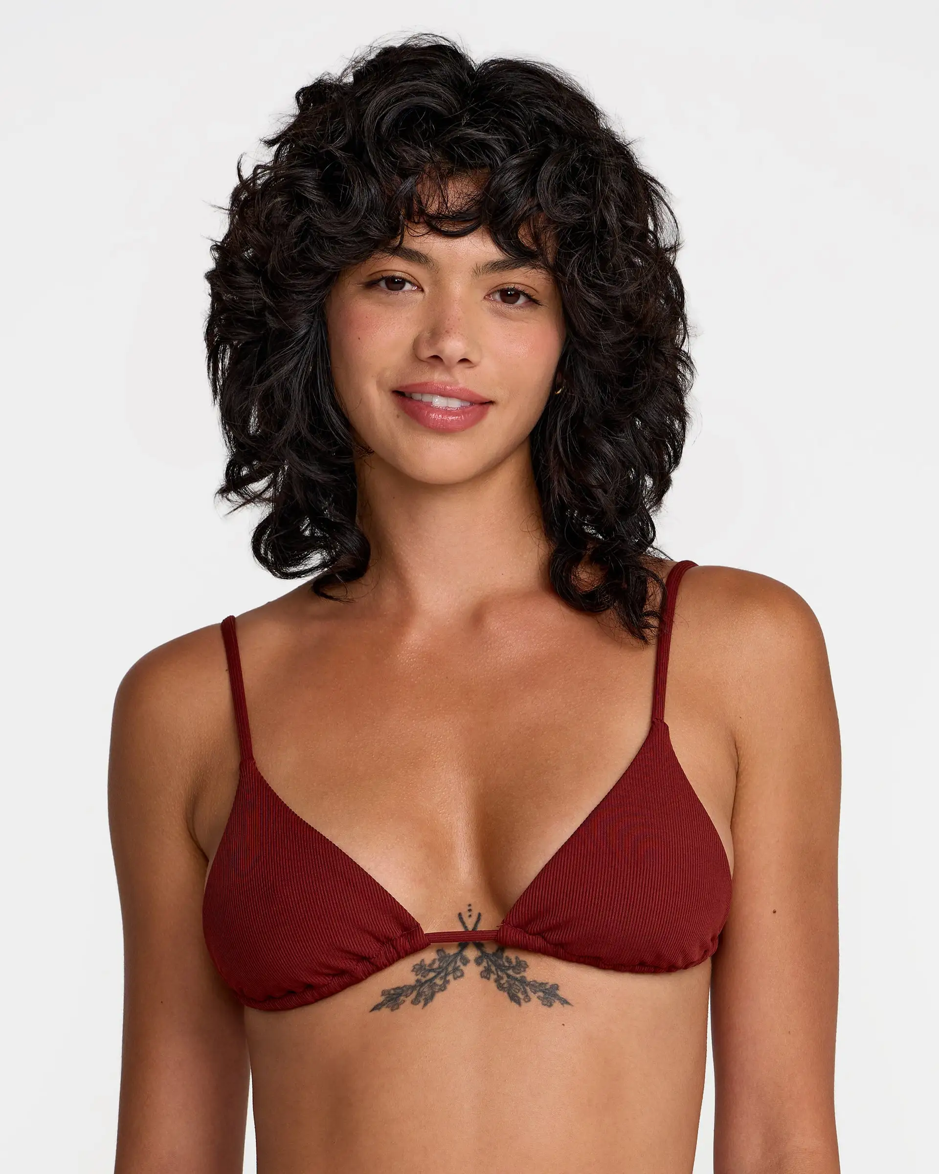 RVCA Womens Bikini Top Micro Rib Triangle - Image 3