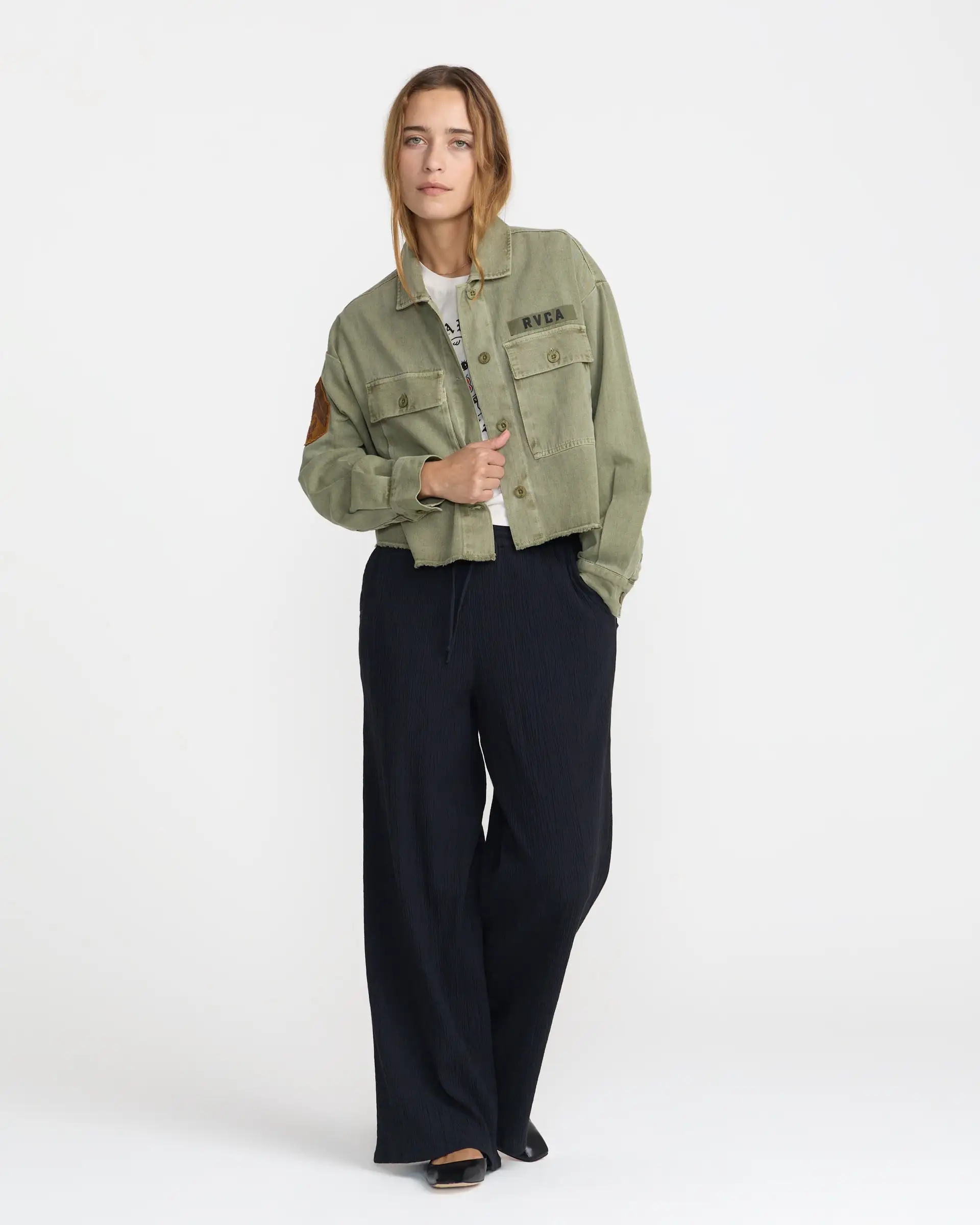 RVCA Womens Shirt Reserve Long Sleeve Overshirt - Image 4