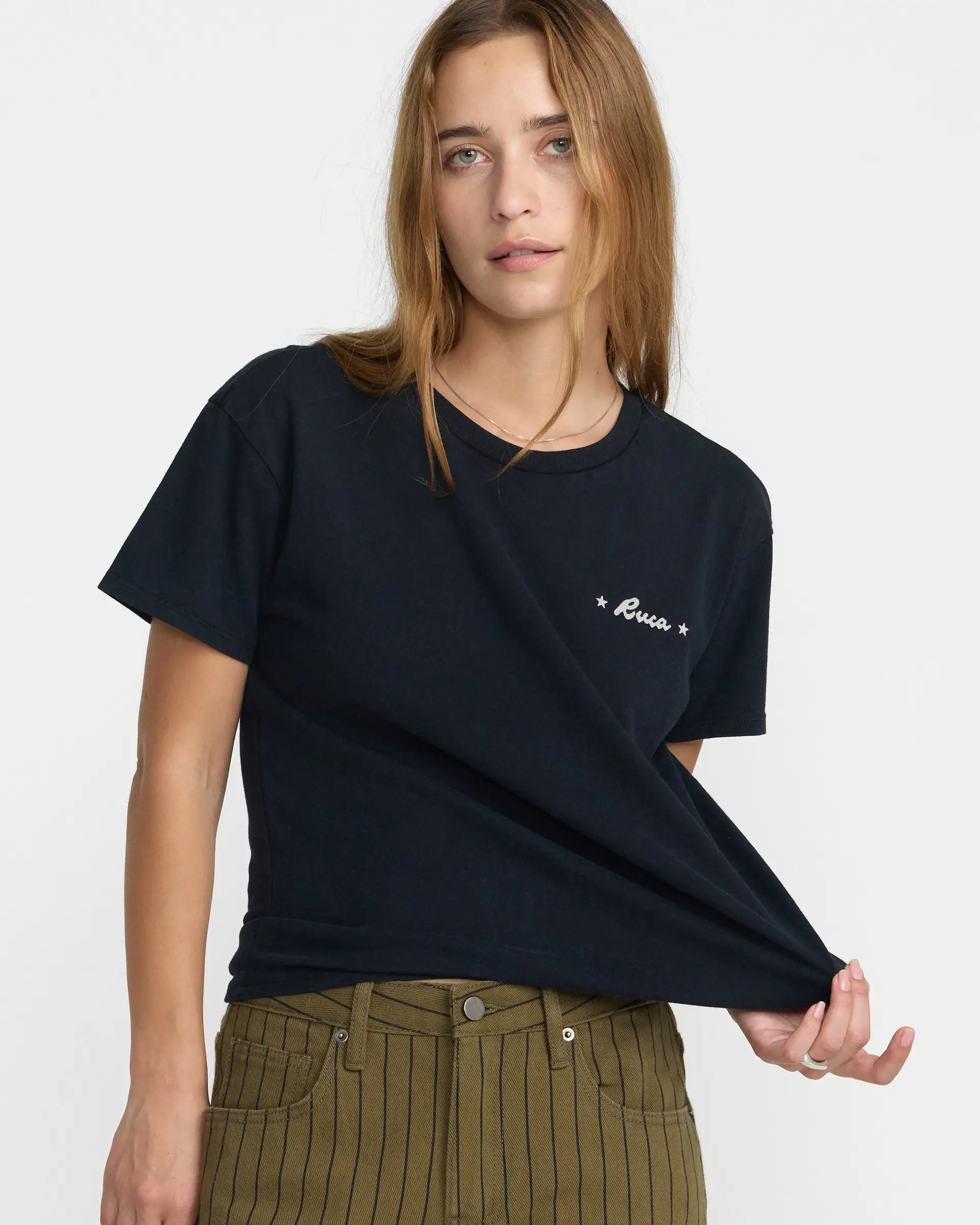 RVCA Womens Shirt Roughstock Relaxed Tee - Image 3