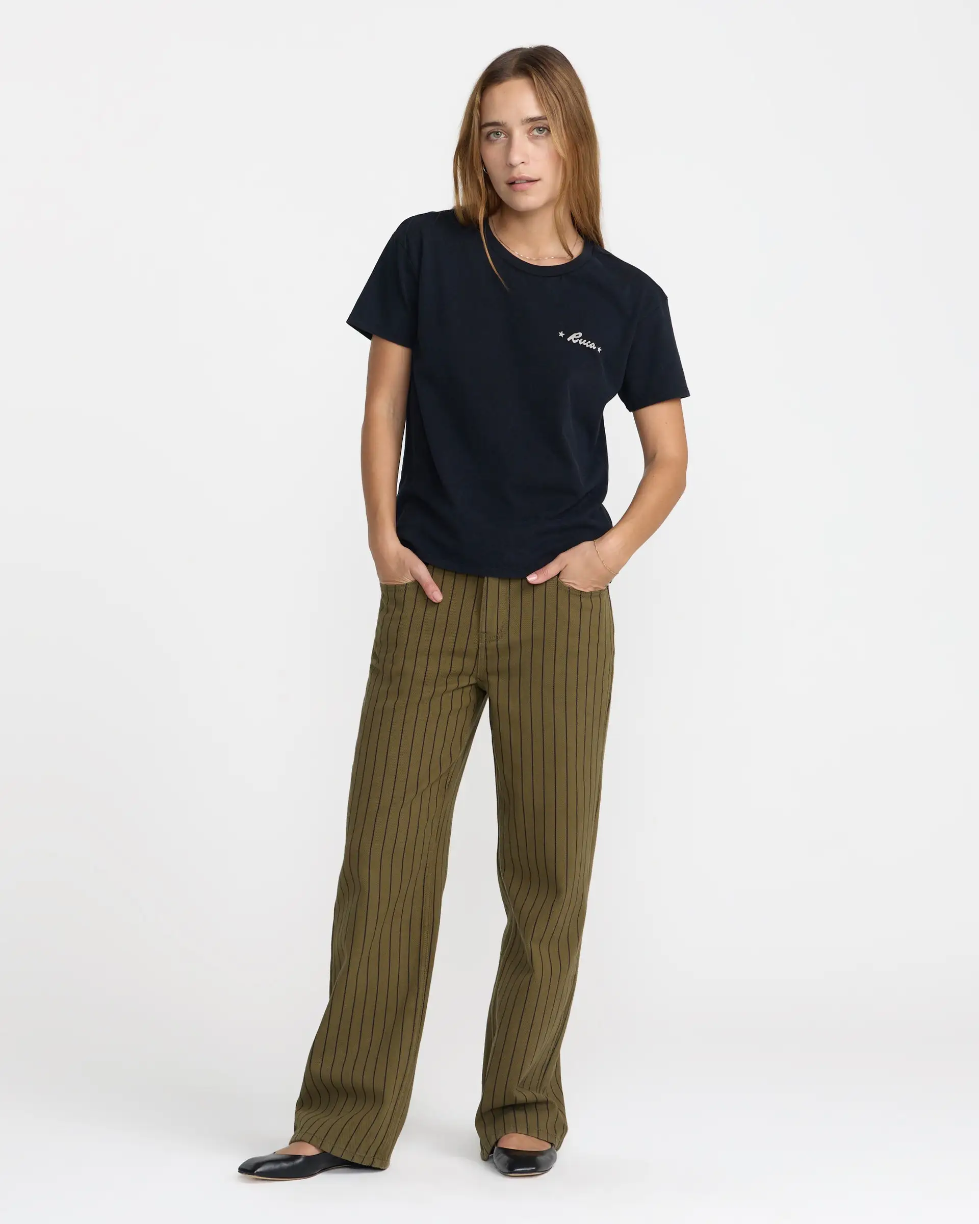 RVCA Womens Shirt Roughstock Relaxed Tee - Image 4