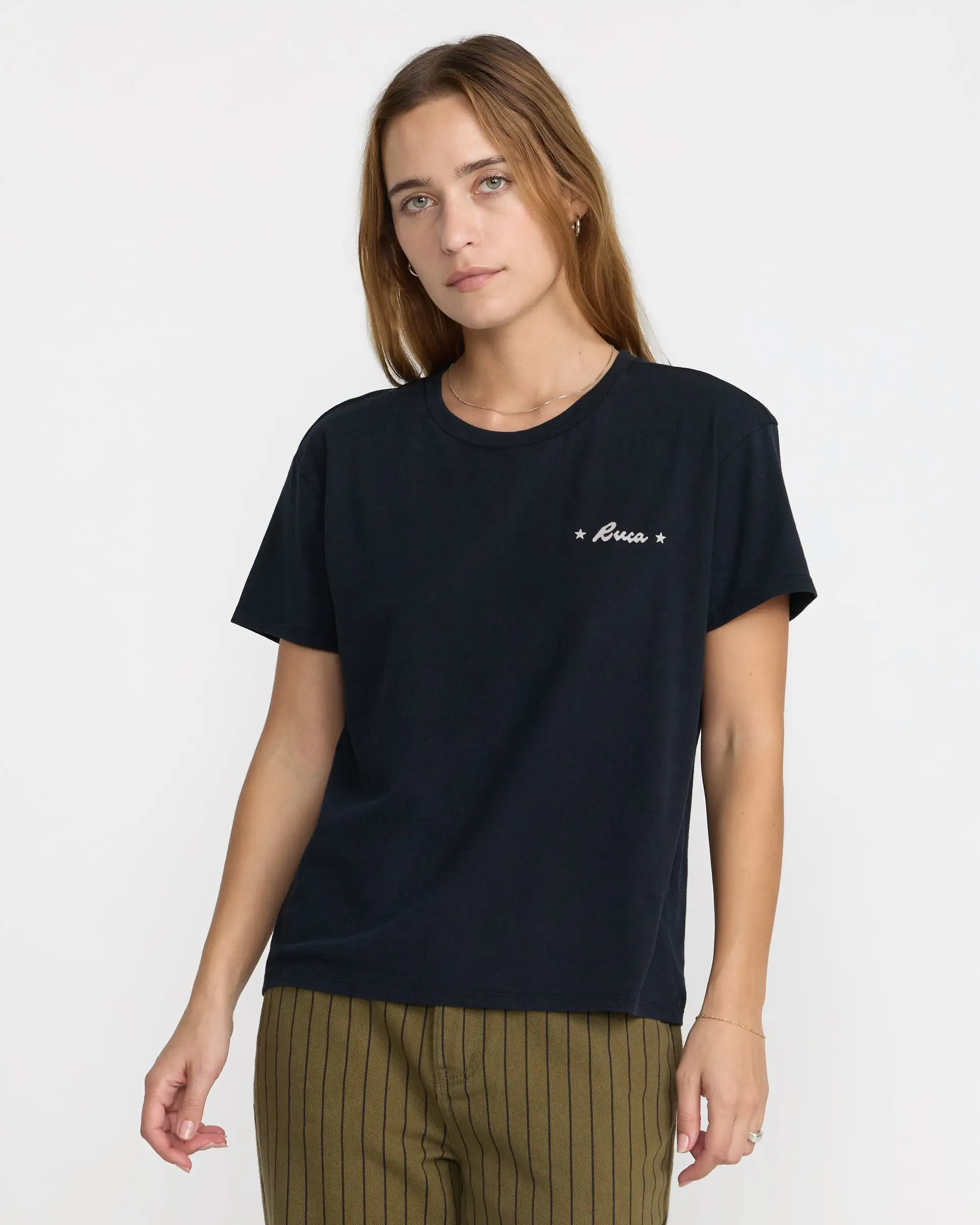 RVCA Womens Shirt Roughstock Relaxed Tee - Image 5