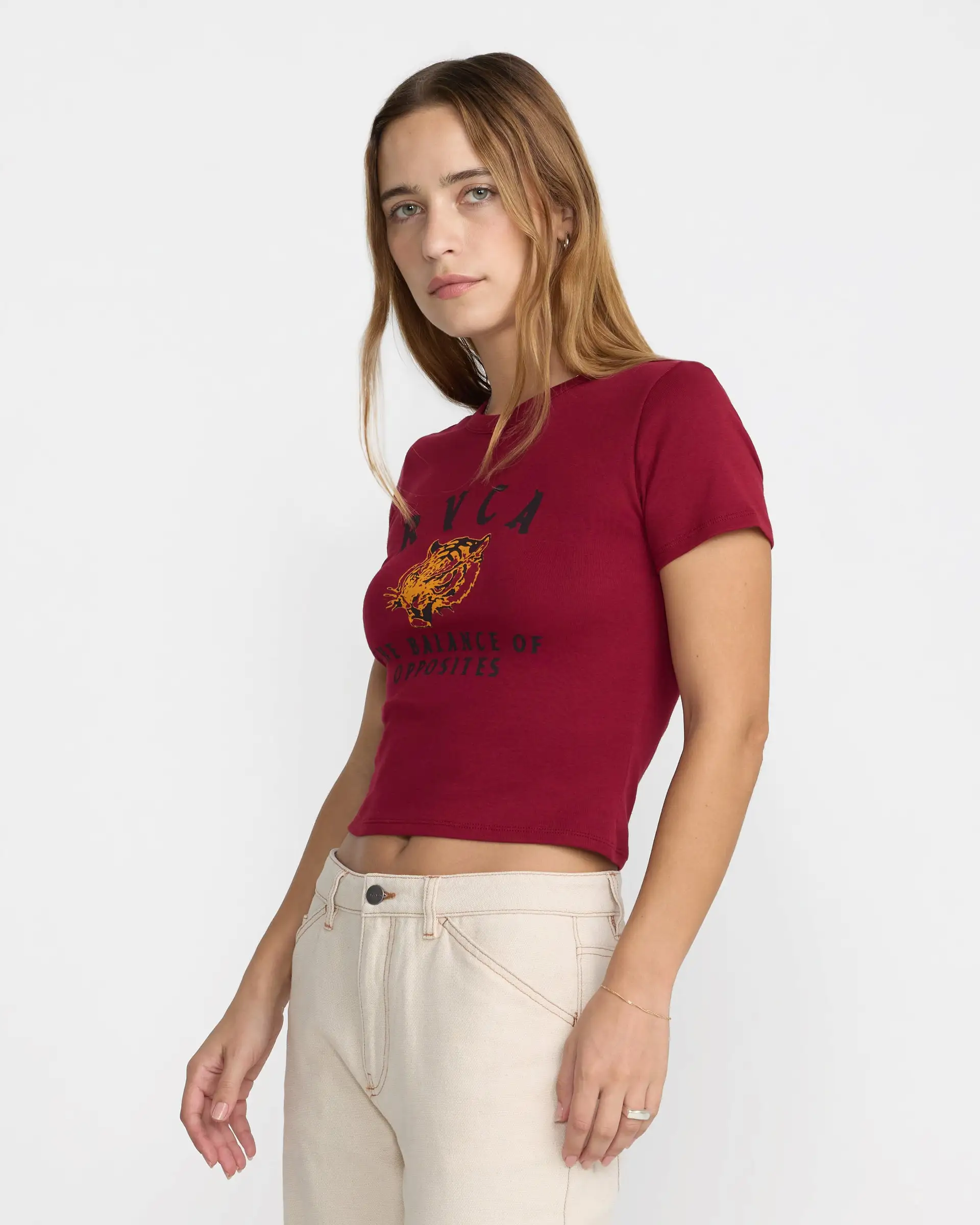 RVCA Womens Shirt Untamed Baby Tee - Image 3
