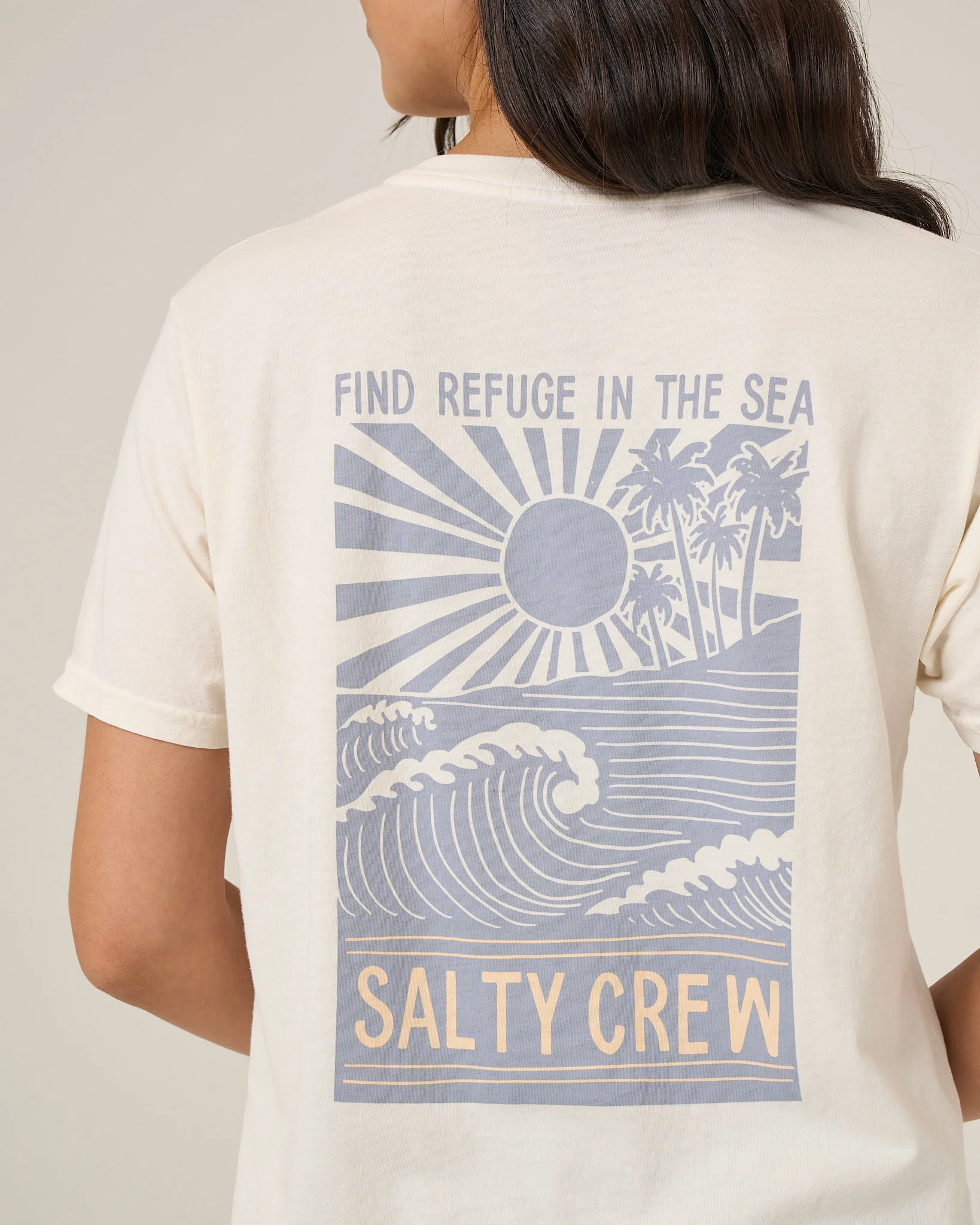 Salty Crew Womens Shirt Rise And Smile Boyfriend Tee - Image 3