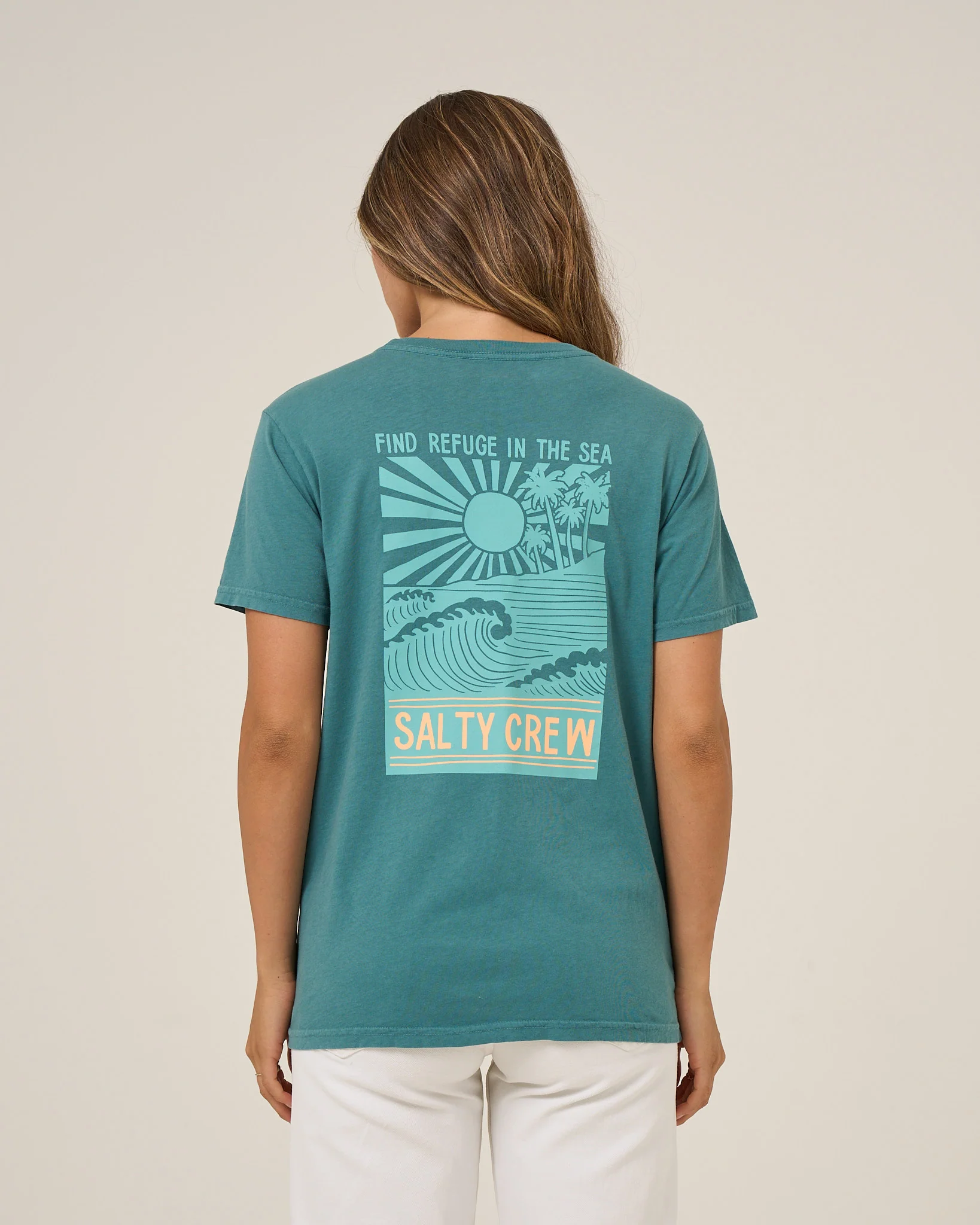 Salty Crew Womens Shirt Rise And Smile Boyfriend Tee - Image 5