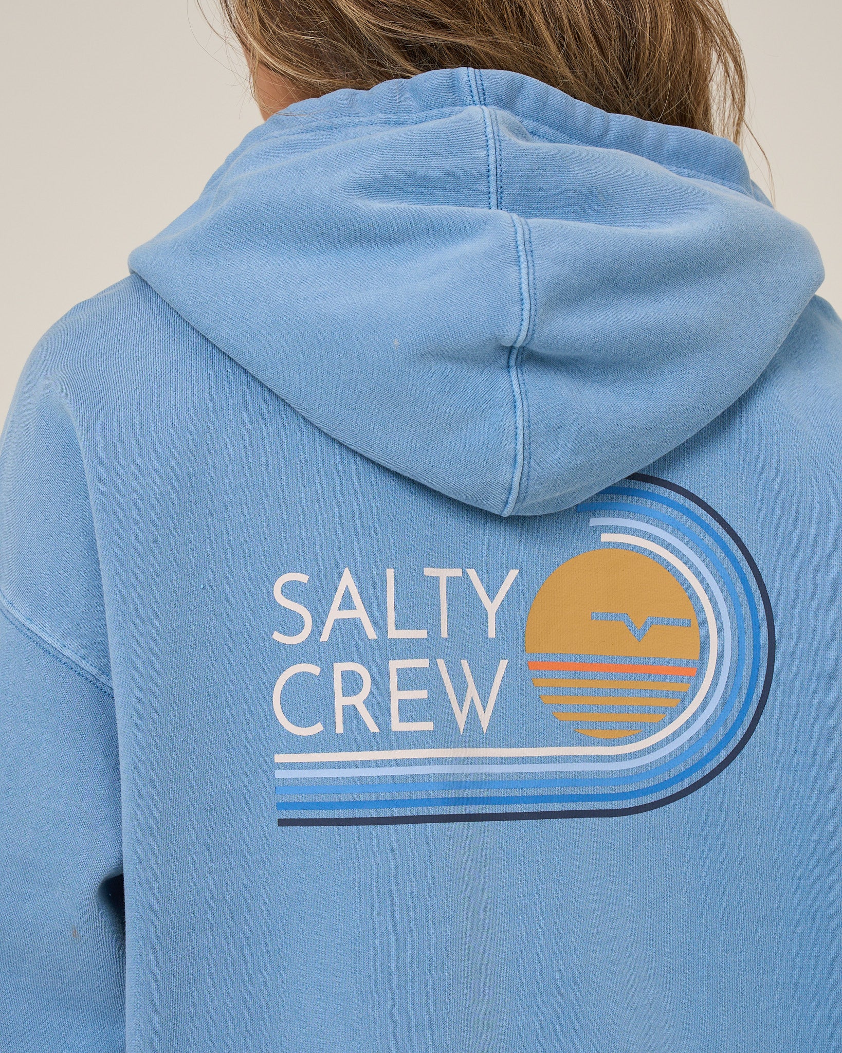 Salty Crew Womens Sweatshirt Ombre Wave Hooded Zip - Image 3