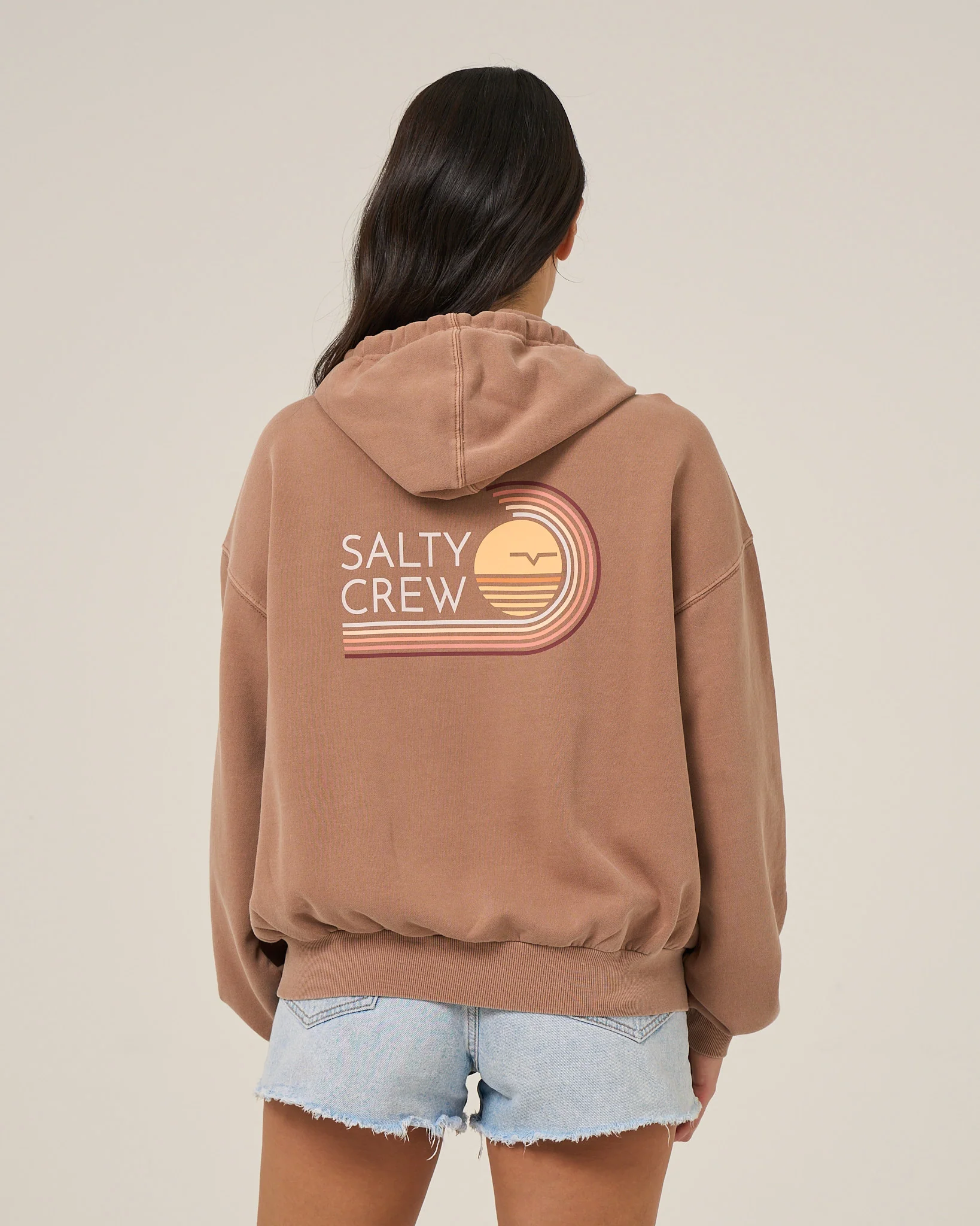 Salty Crew Womens Sweatshirt Ombre Wave Hooded Zip - Image 5