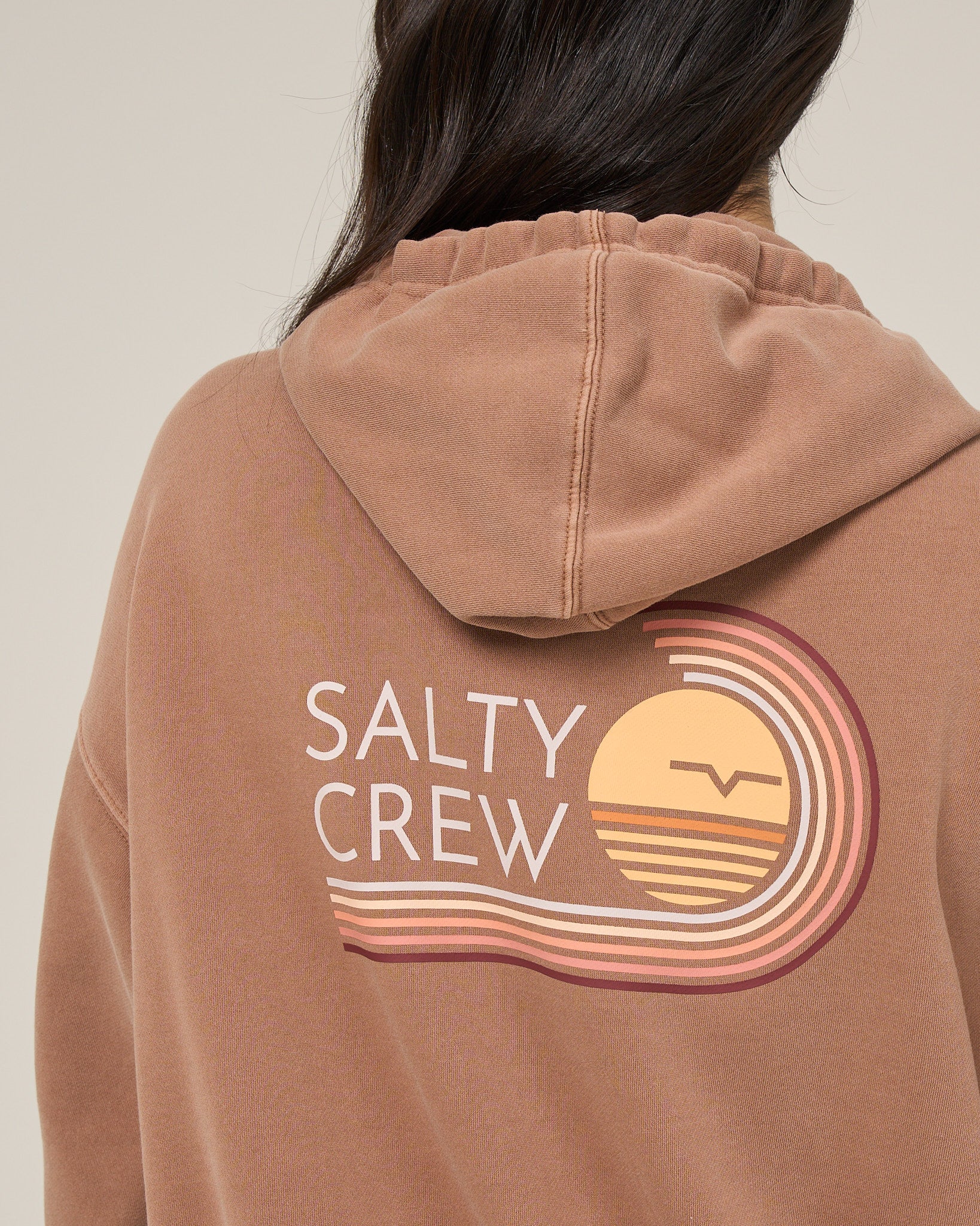 Salty Crew Womens Sweatshirt Ombre Wave Hooded Zip - Image 7