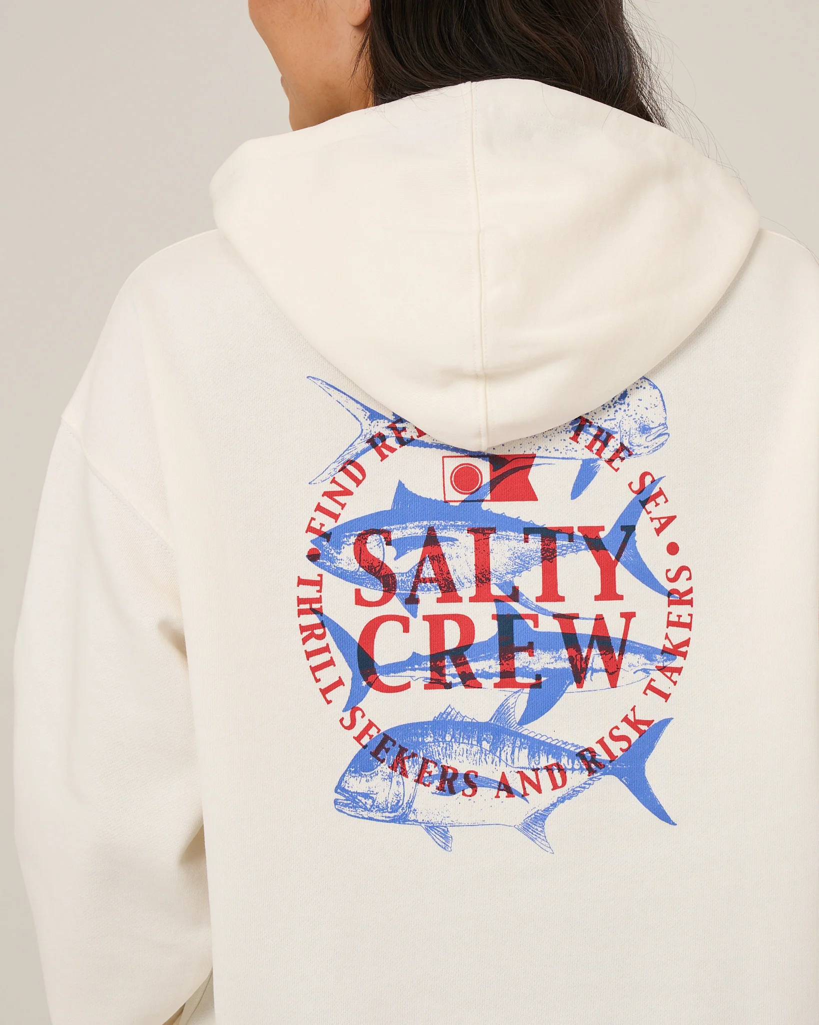 Salty Crew Womens Sweatshirt Overlay Hoodie - Image 3