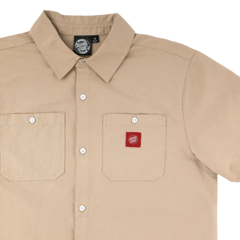 Santa Cruz Skateboards Mens Woven Opus Santa Cruz Work Shirt - Image 3