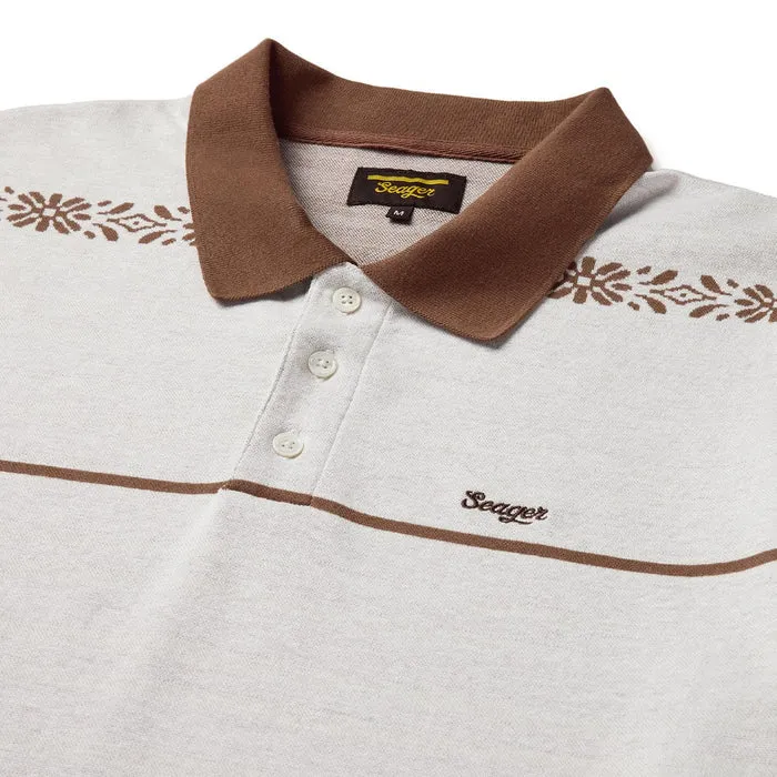 Seager Mens Knit Azteca Polo - Image 2