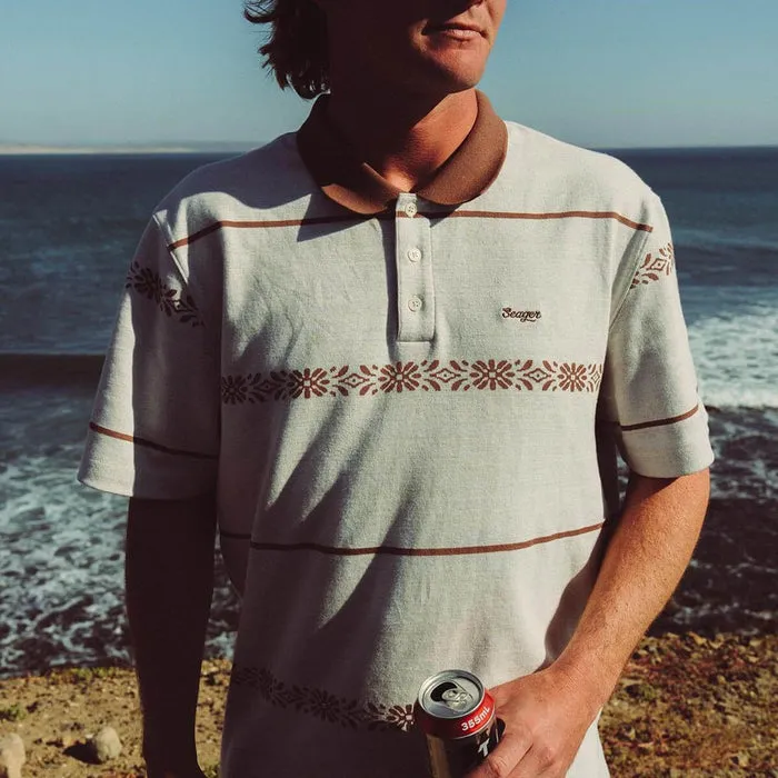 Seager Mens Knit Azteca Polo - Image 6