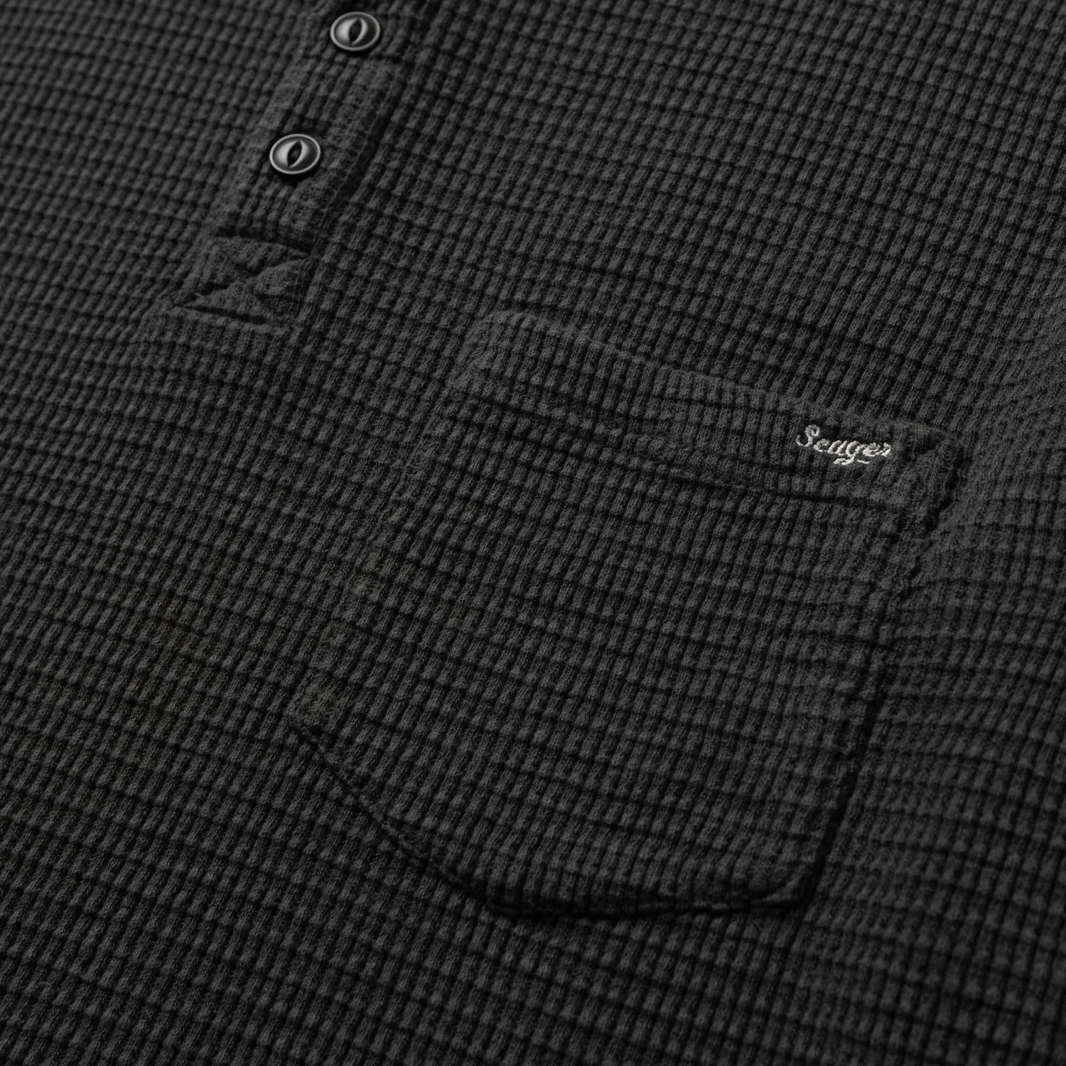 Seager Mens Shirt Sawpit Henley Thermal - Image 9