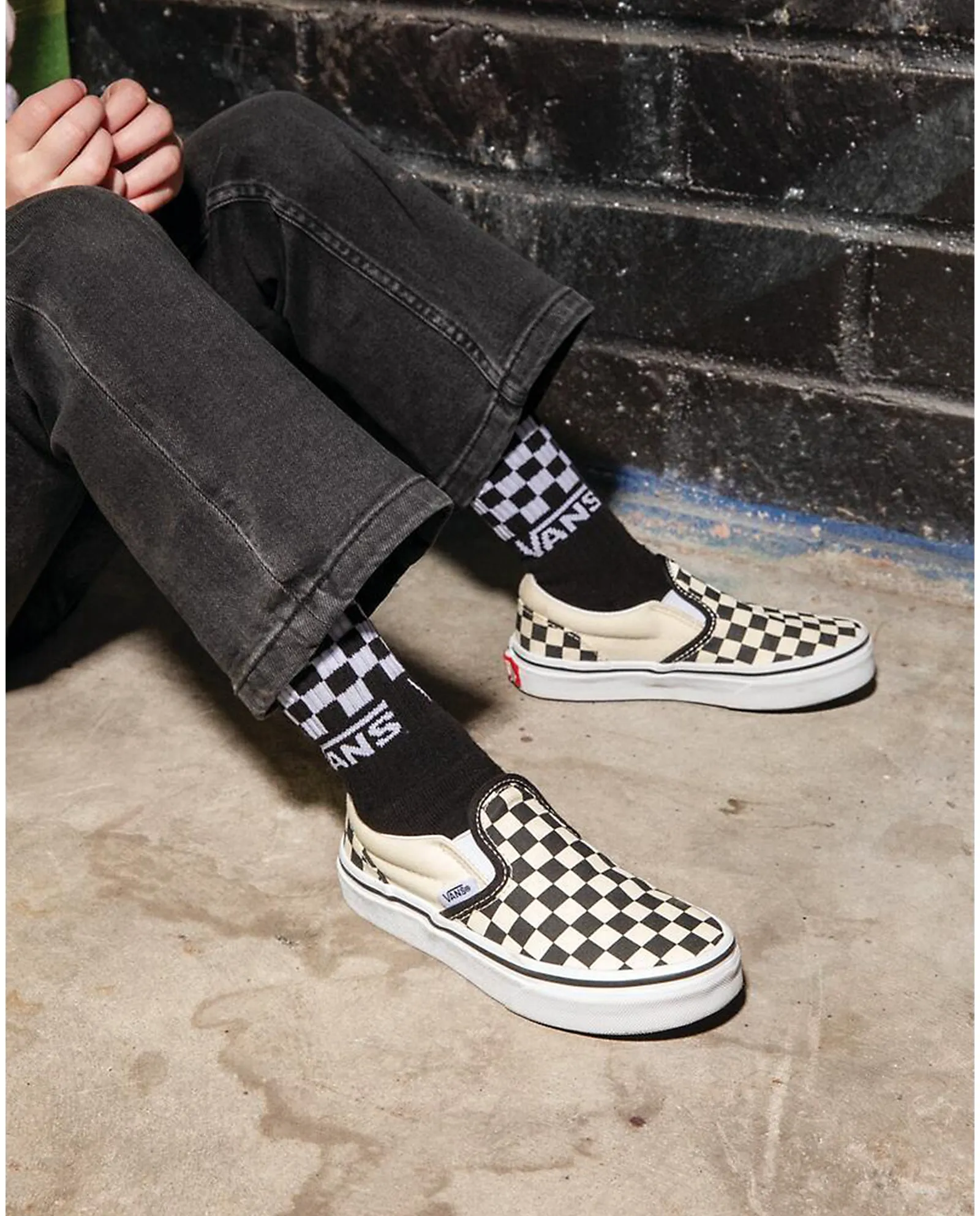 Vans Kids Shoes Classic Slip-On Checkerboard - Image 9