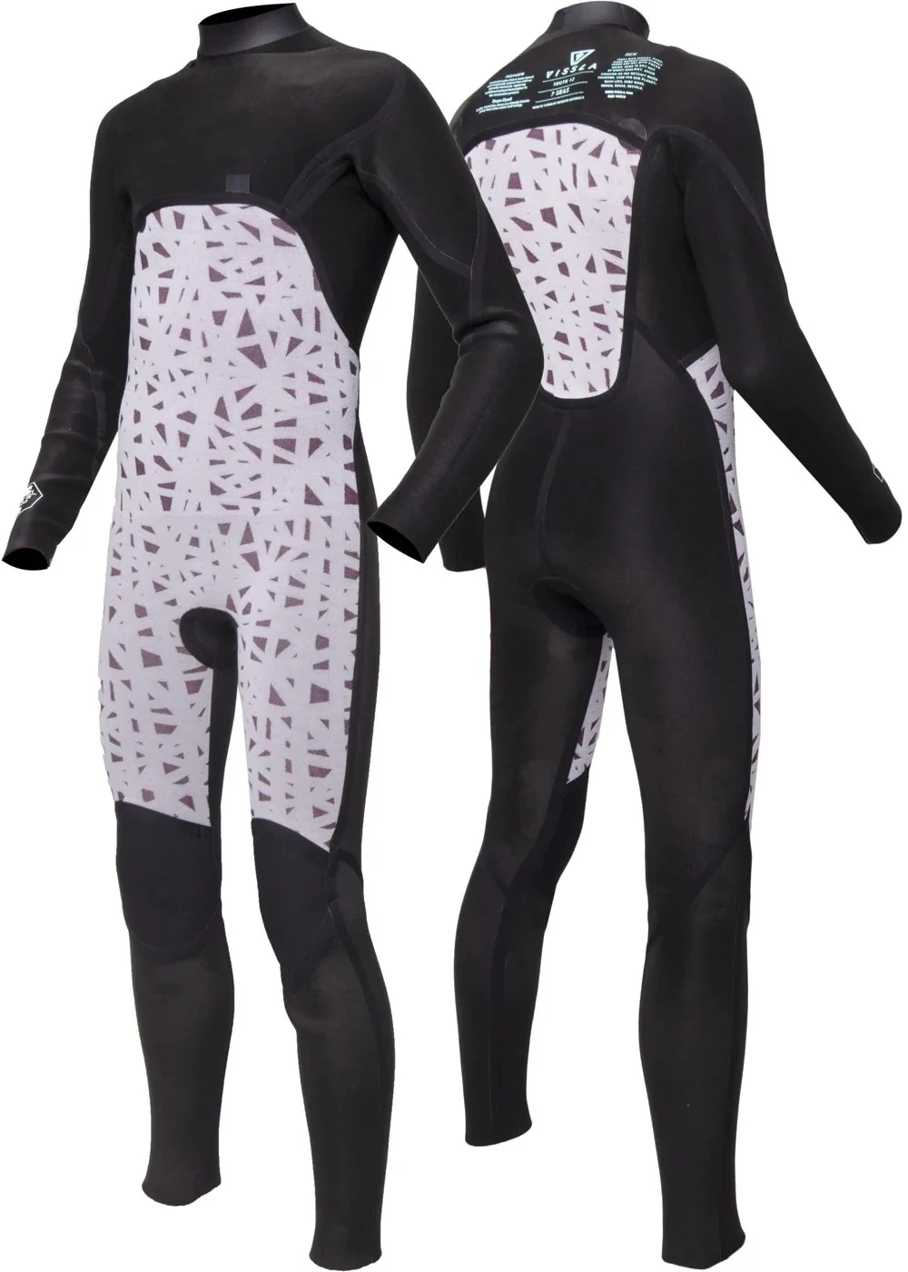 Vissla Boys Wetsuit 7 Seas 4/3 Chest Zip Full - Image 5