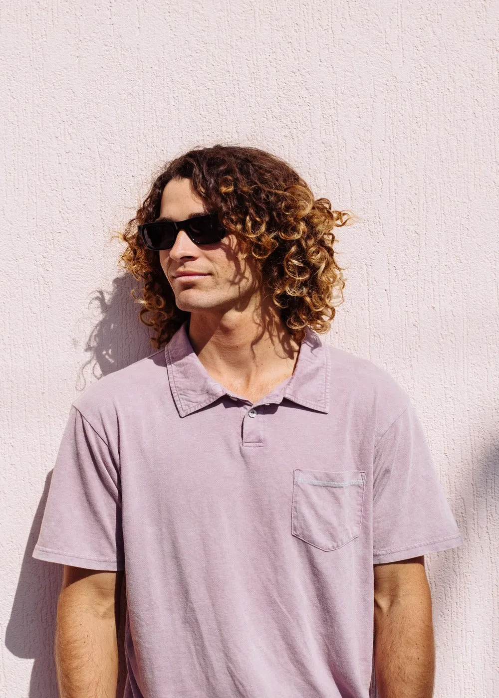Vissla Mens Knit Solid Sets Cosmic Wash Polo - Image 4