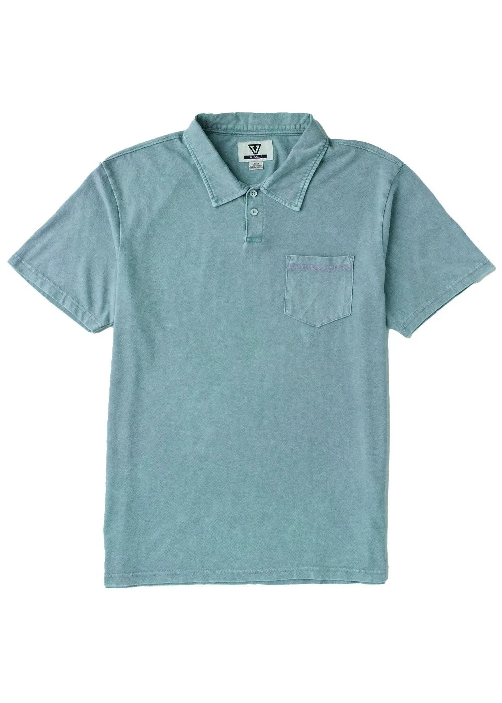 Vissla Mens Knit Solid Sets Cosmic Wash Polo - Image 8