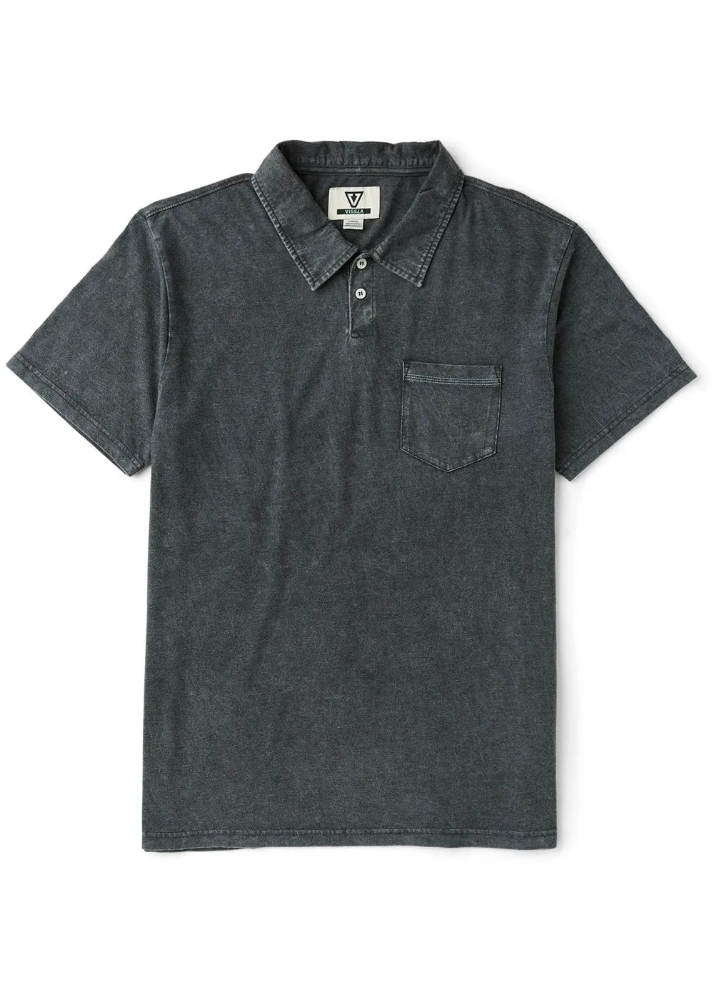 Vissla Mens Knit Solid Sets Cosmic Wash Polo - Image 9